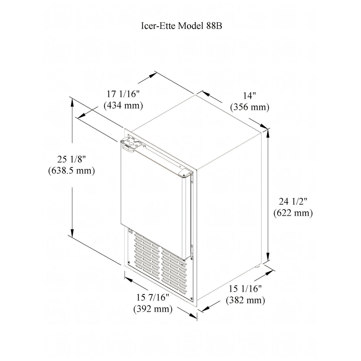 Ice maker Raritan Icer-Ette, disegno tecnico