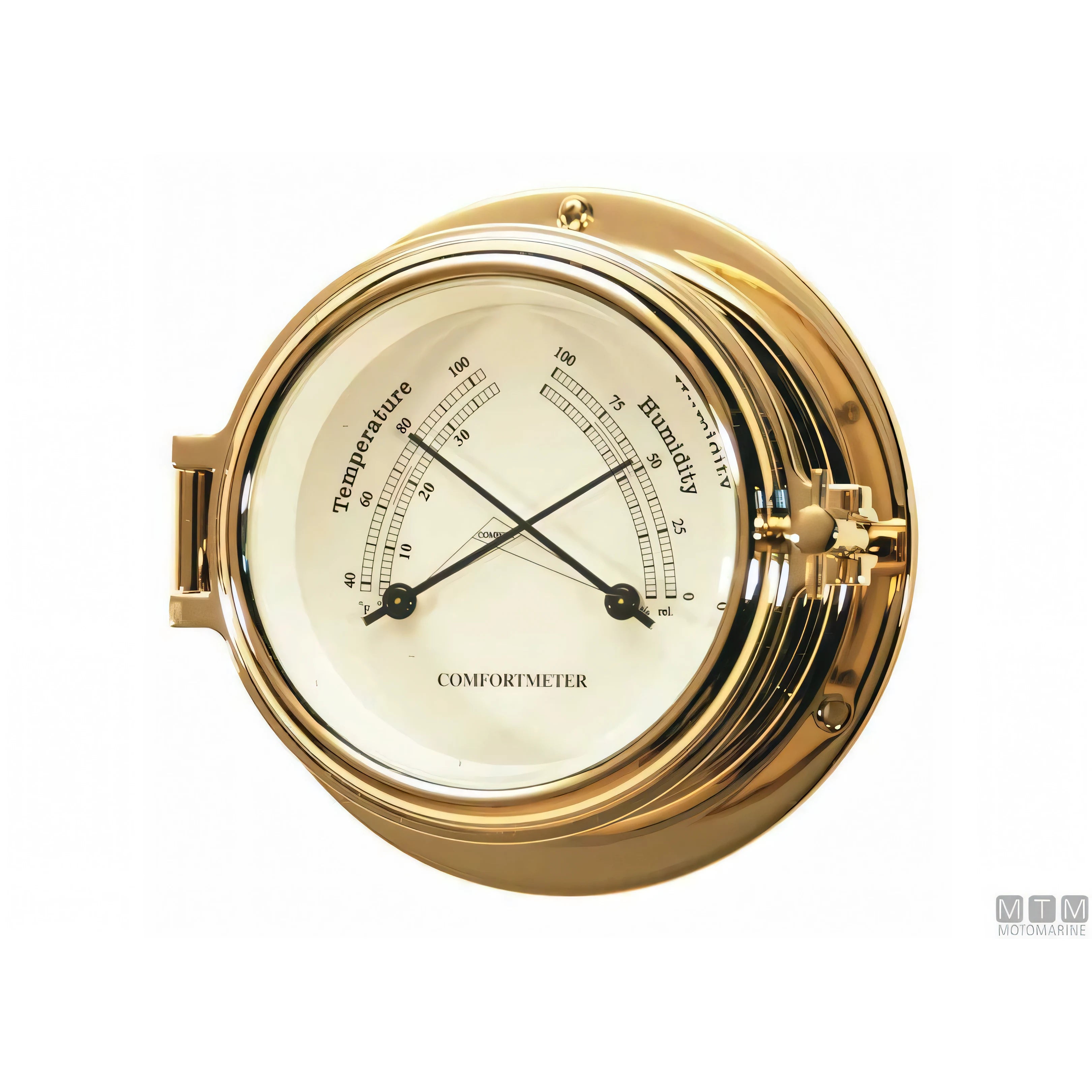 Motomarine strumento meteo classe 120 cassa ottone lucidato — Barometro