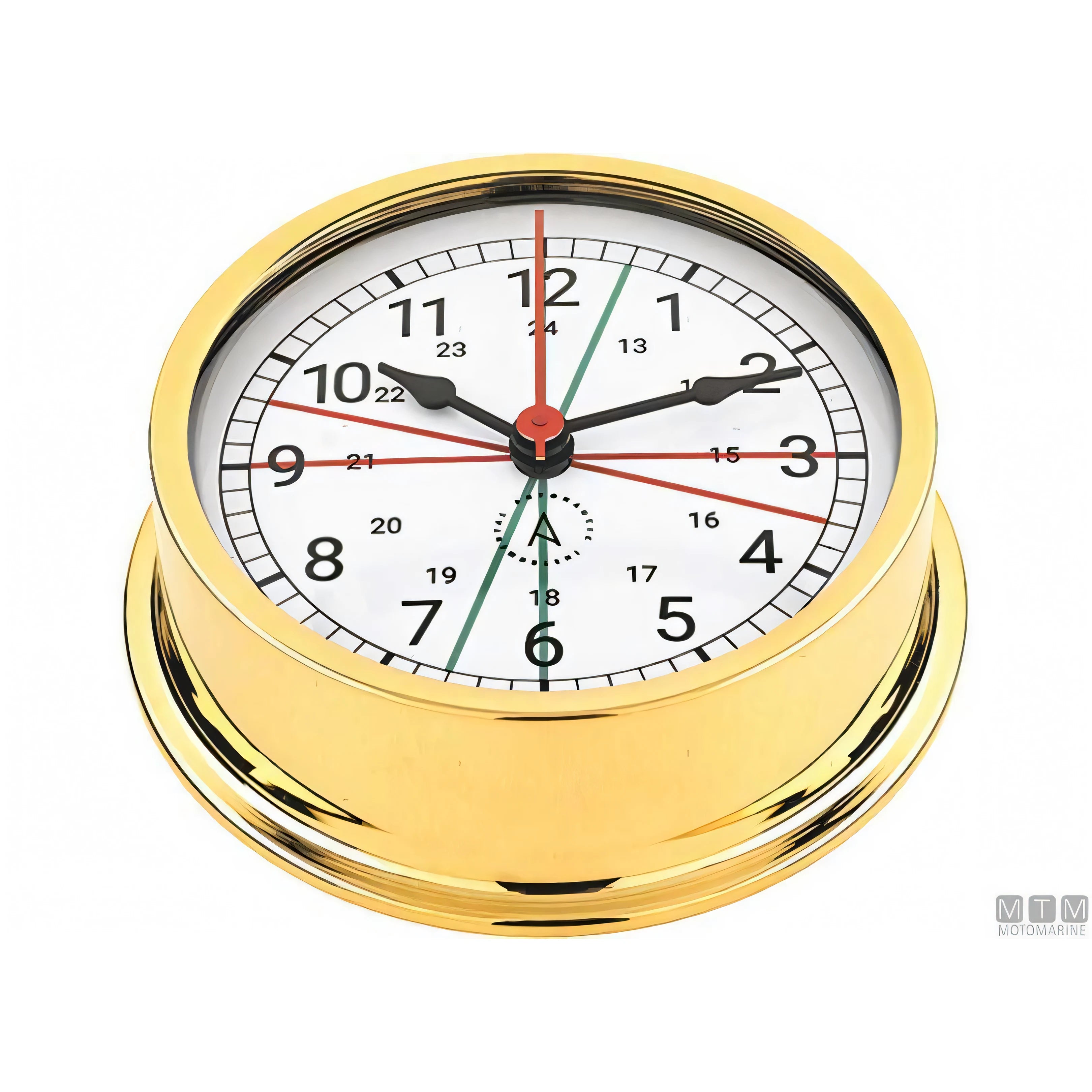Autonautic strumento meteo nautico ottone lucido — Barometro Minor 72mm