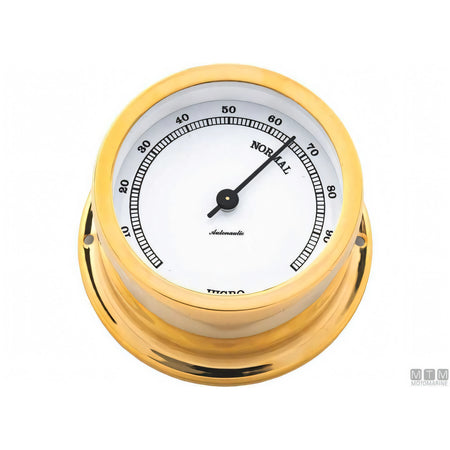 Autonautic strumento meteo nautico ottone lucido — Barometro Minor 72mm