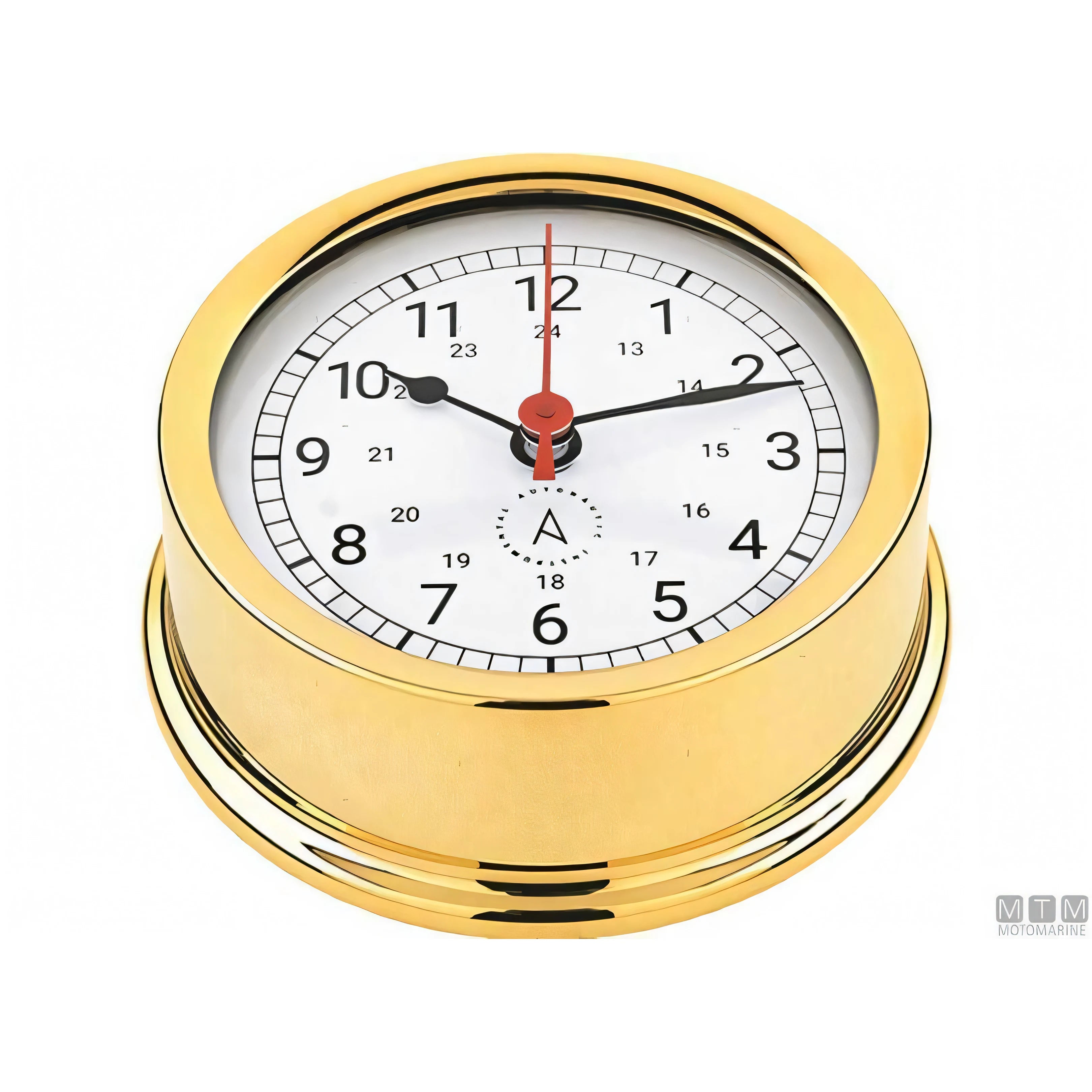 Autonautic strumento meteo nautico ottone lucido — Barometro Minor 72mm