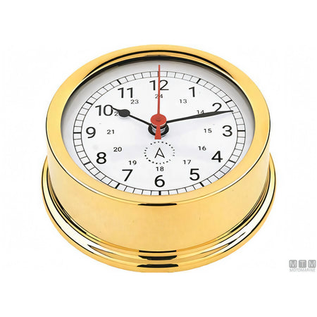 Autonautic strumento meteo nautico ottone lucido — Barometro Minor 72mm