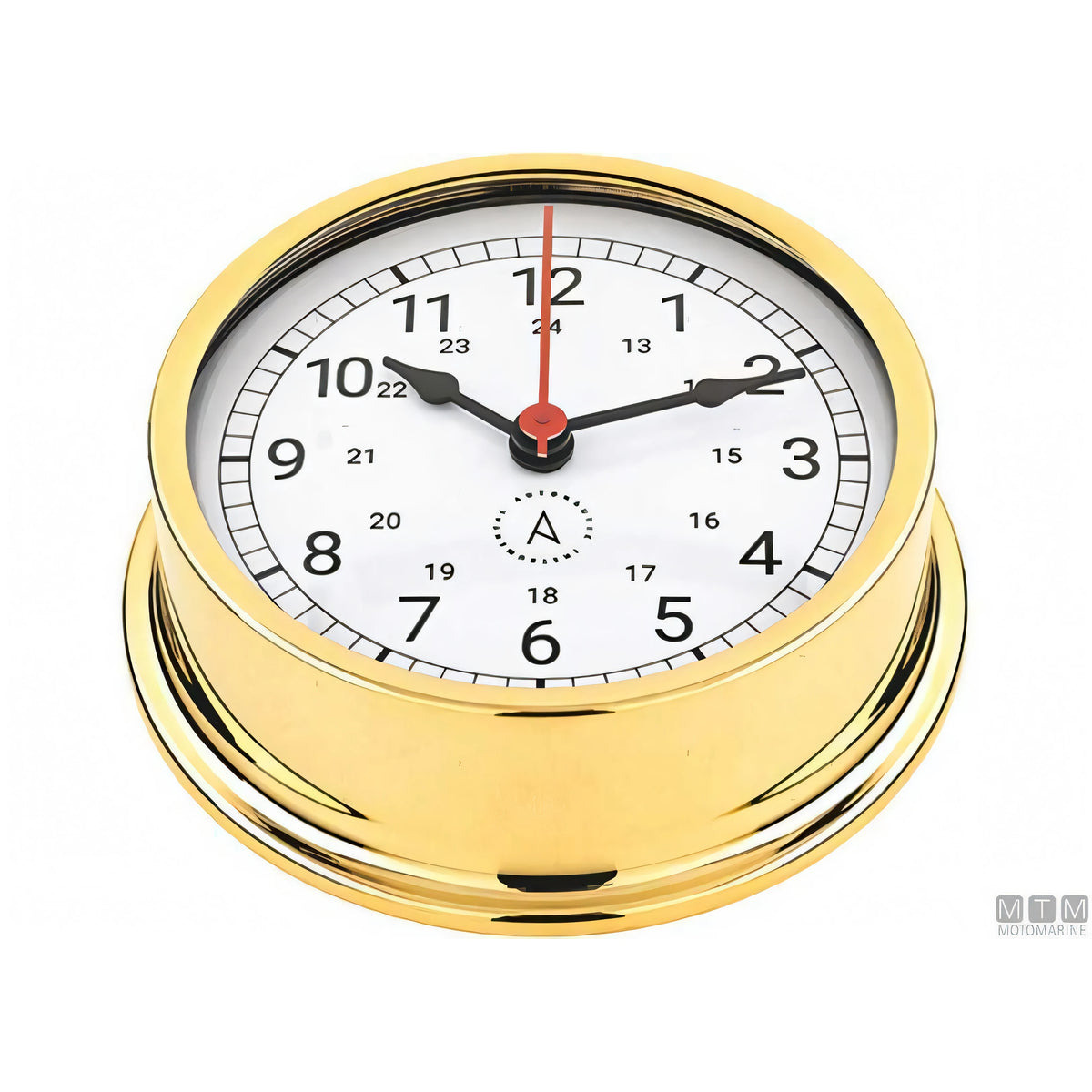 Autonautic strumento meteo nautico ottone lucido — Barometro Minor 72mm