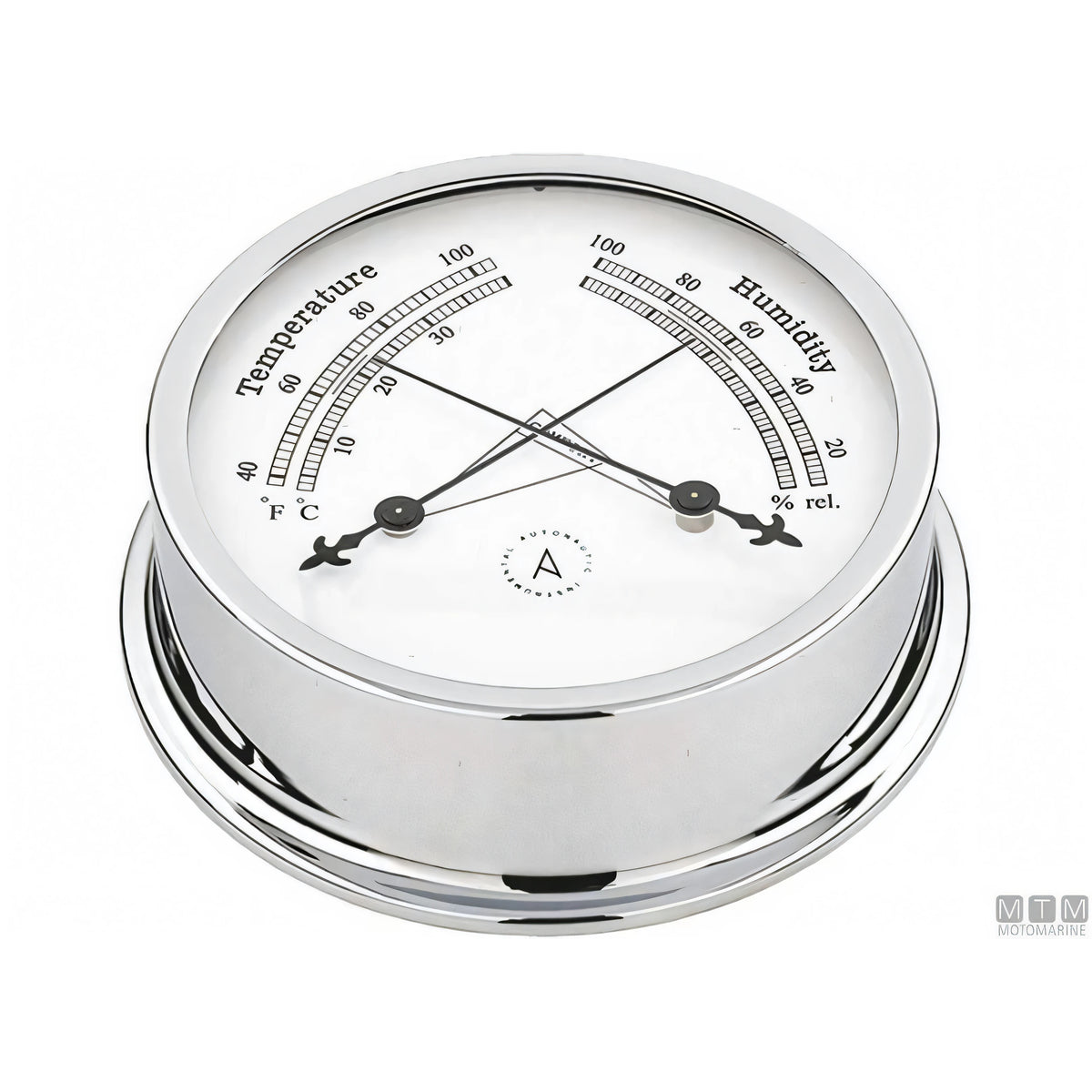 Strumento nautico Autonautic Classic Chrome in ottone cromato — Barometro 72 mm