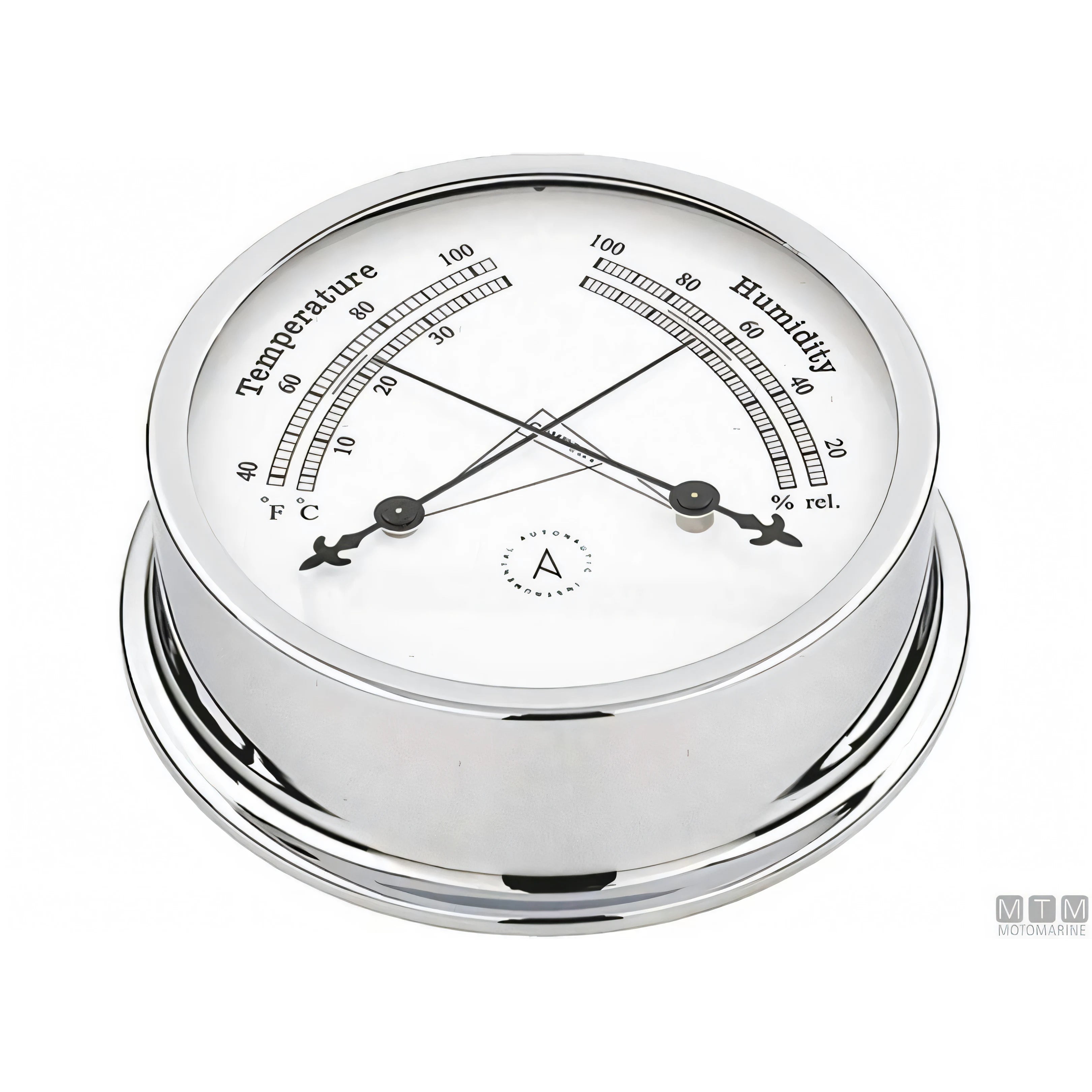 Strumento nautico Autonautic Classic Chrome in ottone cromato — Barometro 72 mm