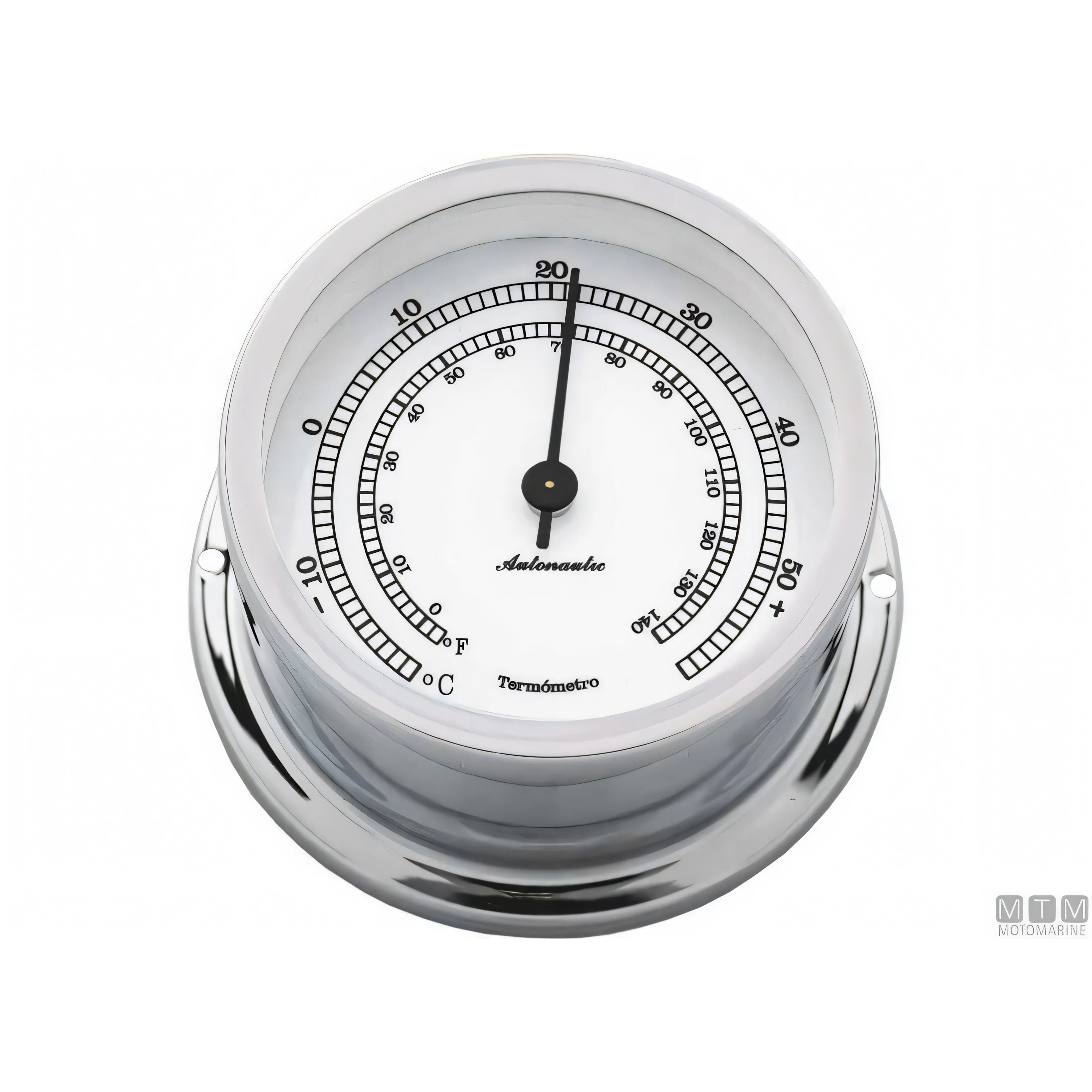 Strumento nautico Autonautic Classic Chrome in ottone cromato — Barometro 72 mm