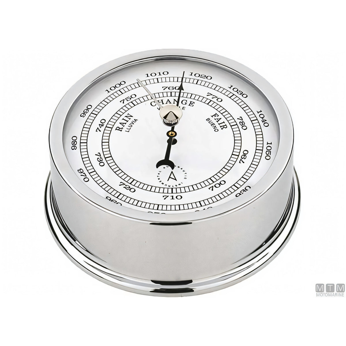 Strumento nautico Autonautic Classic Chrome in ottone cromato — Barometro 72 mm