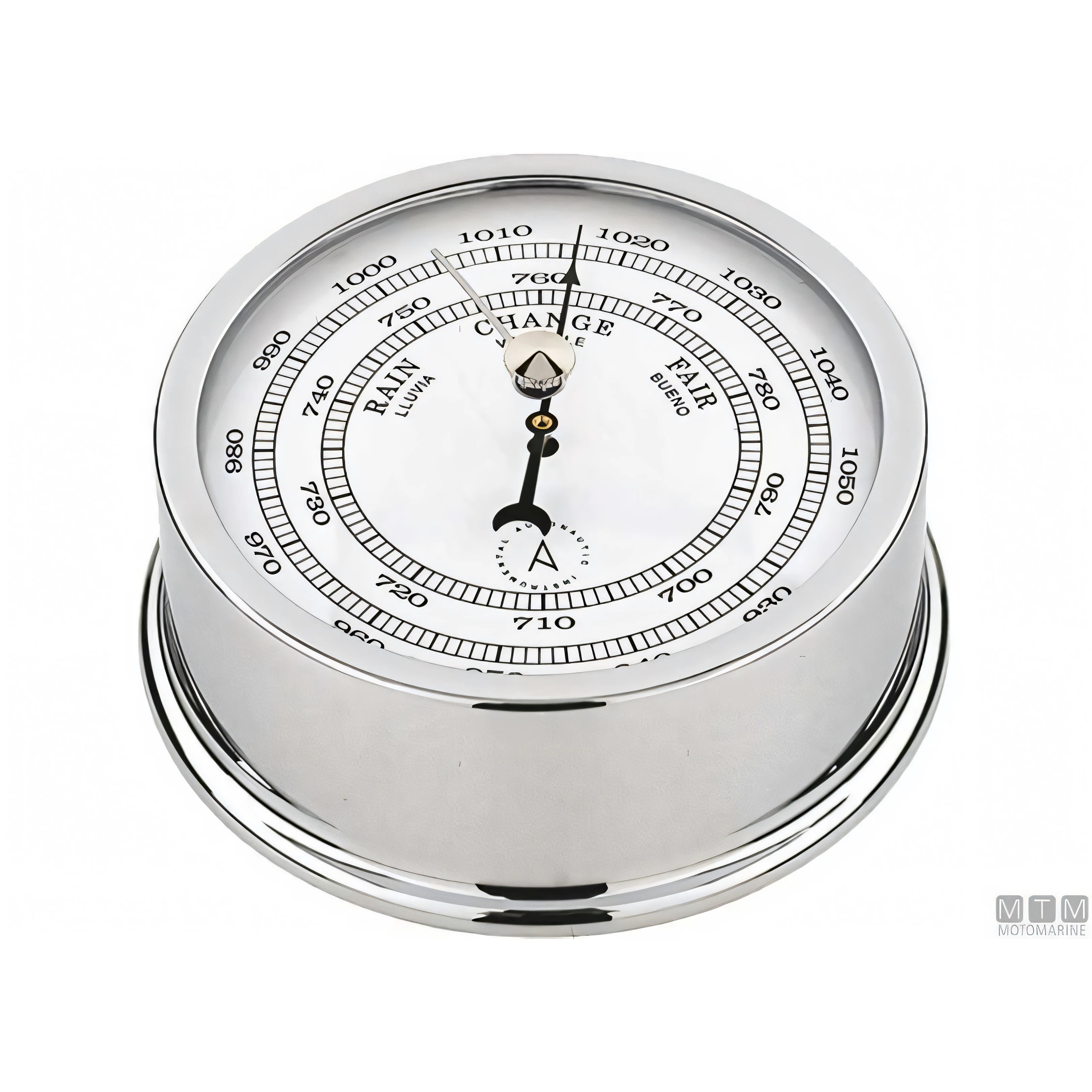 Strumento nautico Autonautic Classic Chrome in ottone cromato — Barometro 72 mm
