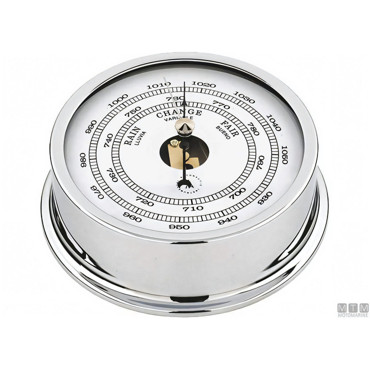 Strumento nautico Autonautic Classic Chrome in ottone cromato — Barometro 72 mm