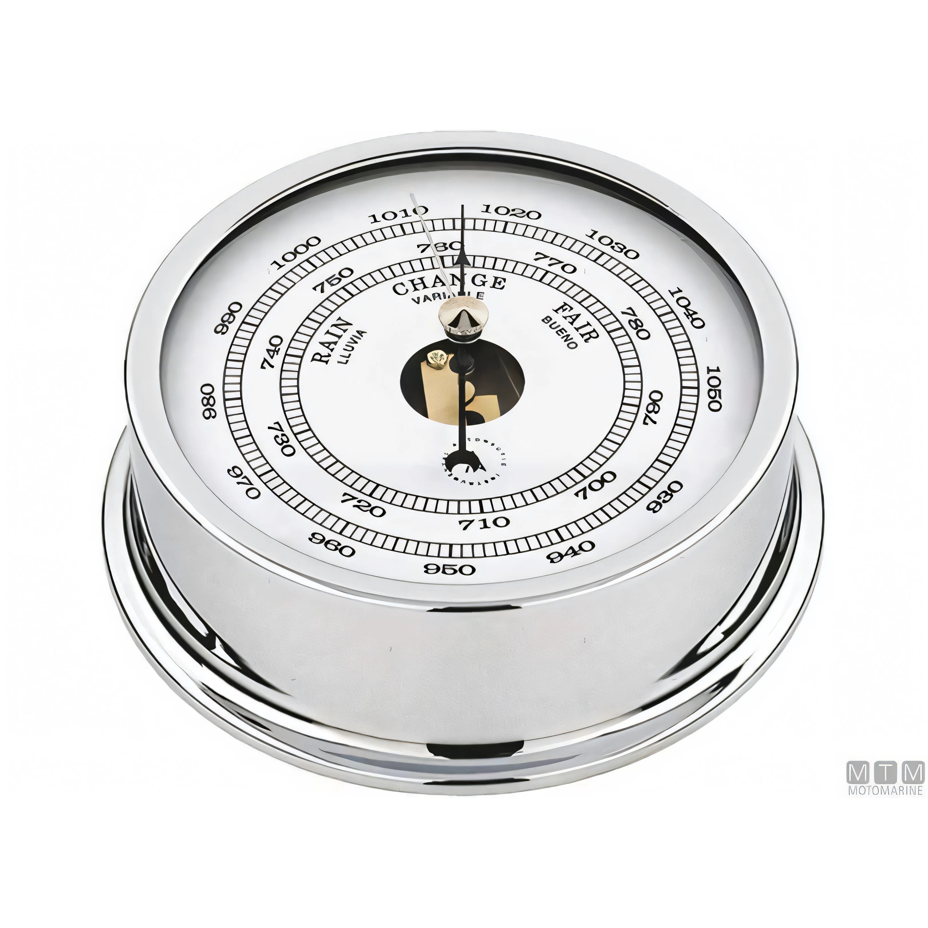 Strumento nautico Autonautic Classic Chrome in ottone cromato — Barometro 72 mm