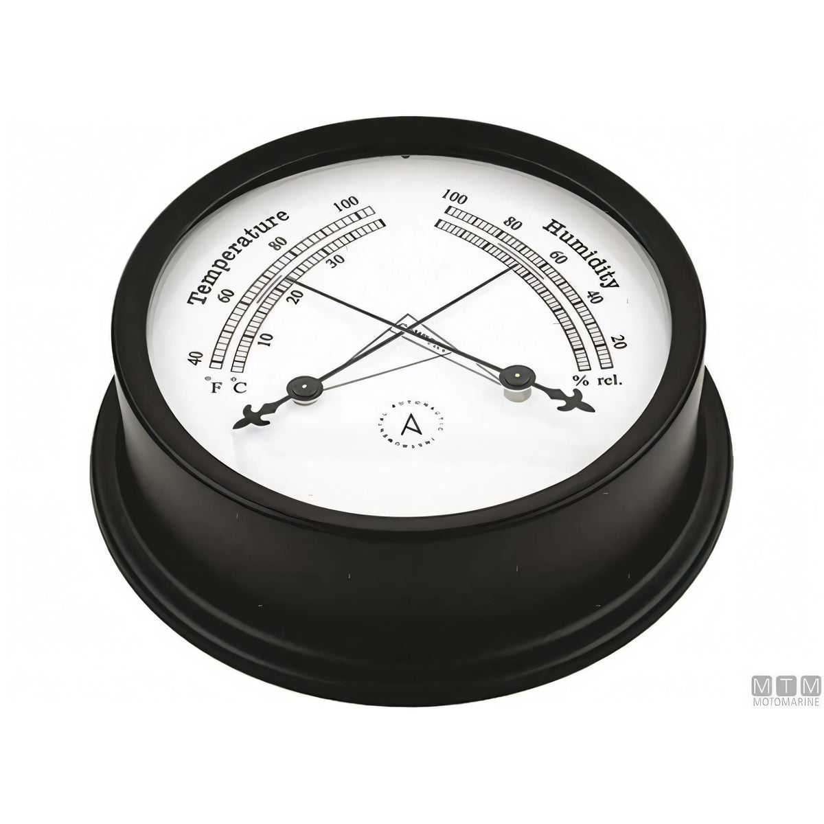 Autonautic strumento meteo Matt Black alluminio nero — Barometro Minor 72mm