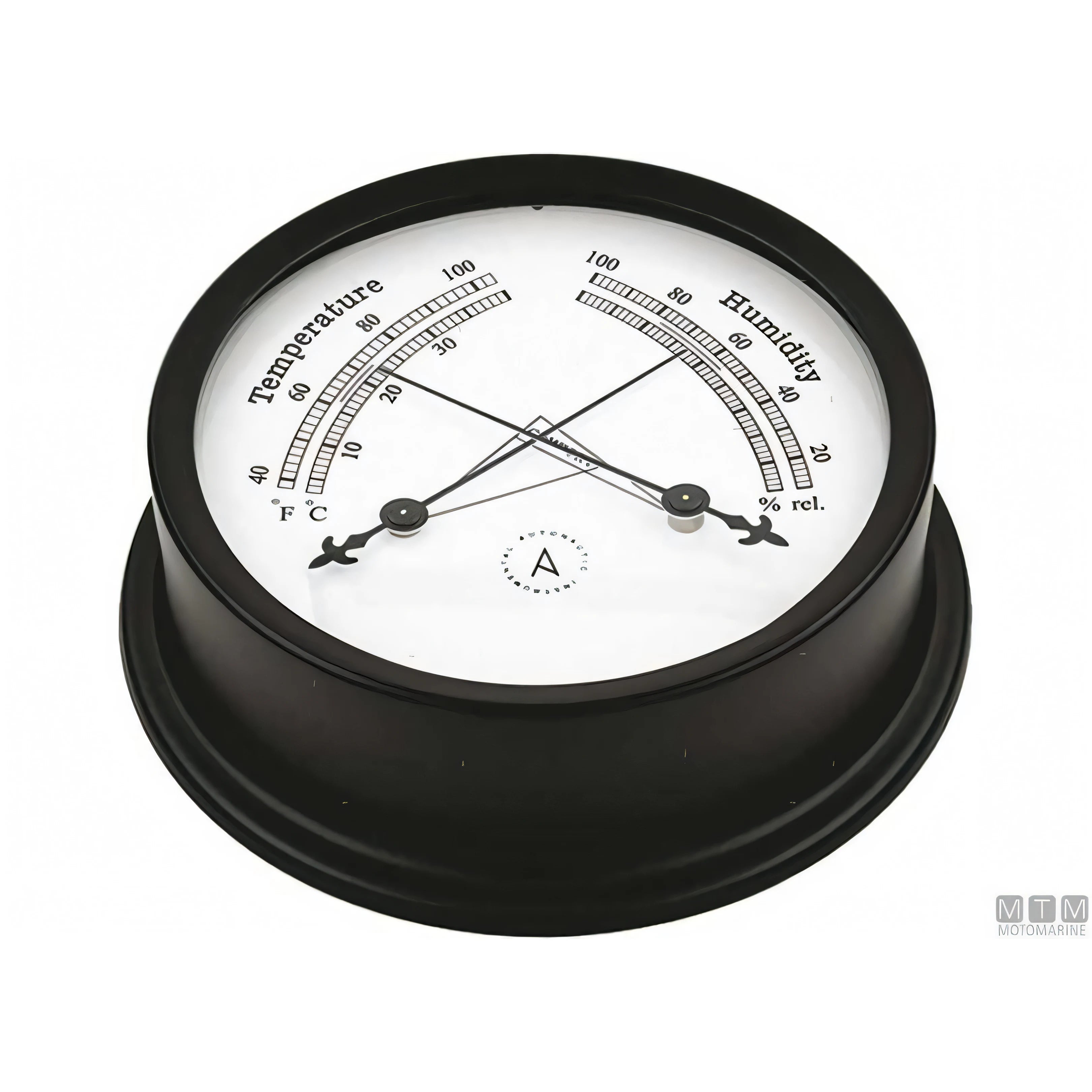 Autonautic strumento meteo Matt Black alluminio nero — Barometro Minor 72mm