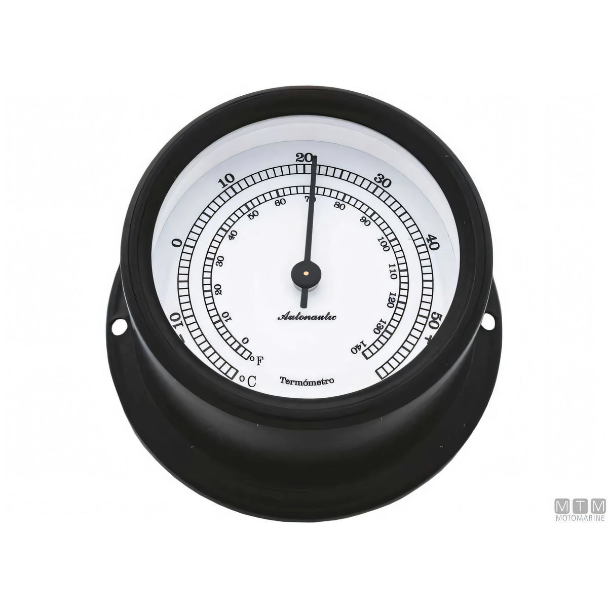 Autonautic strumento meteo Matt Black alluminio nero — Barometro Minor 72mm