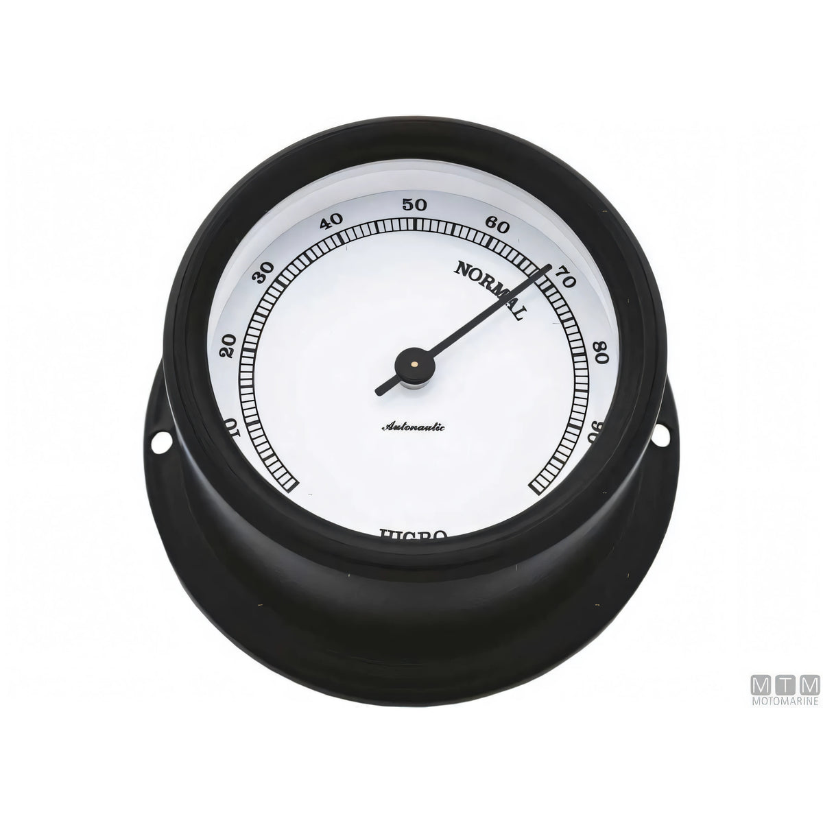 Autonautic strumento meteo Matt Black alluminio nero — Barometro Minor 72mm
