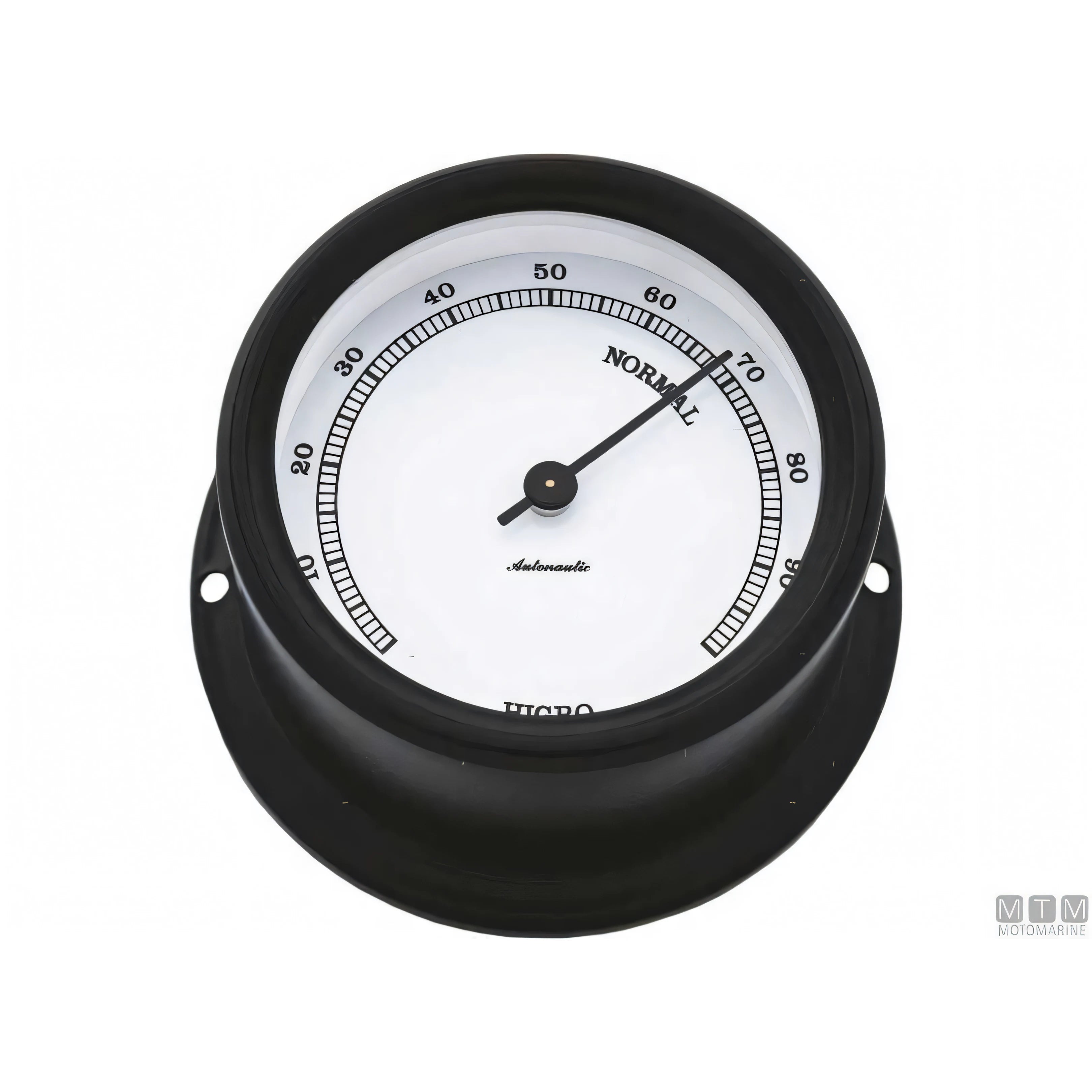 Autonautic strumento meteo Matt Black alluminio nero — Barometro Minor 72mm