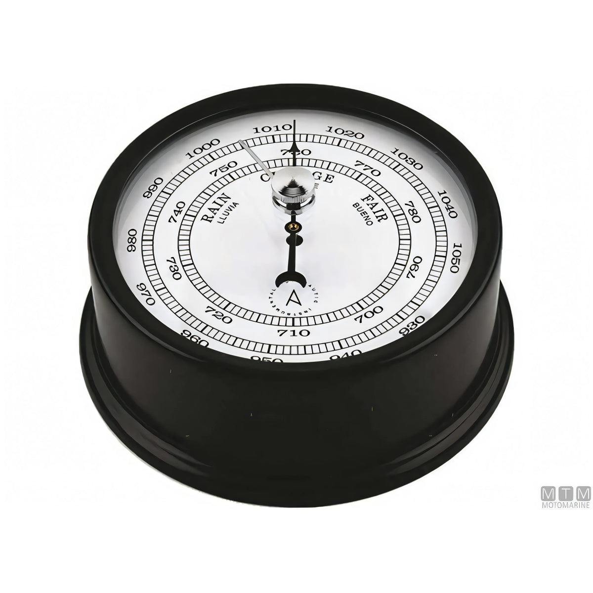 Autonautic strumento meteo Matt Black alluminio nero — Barometro Minor 72mm