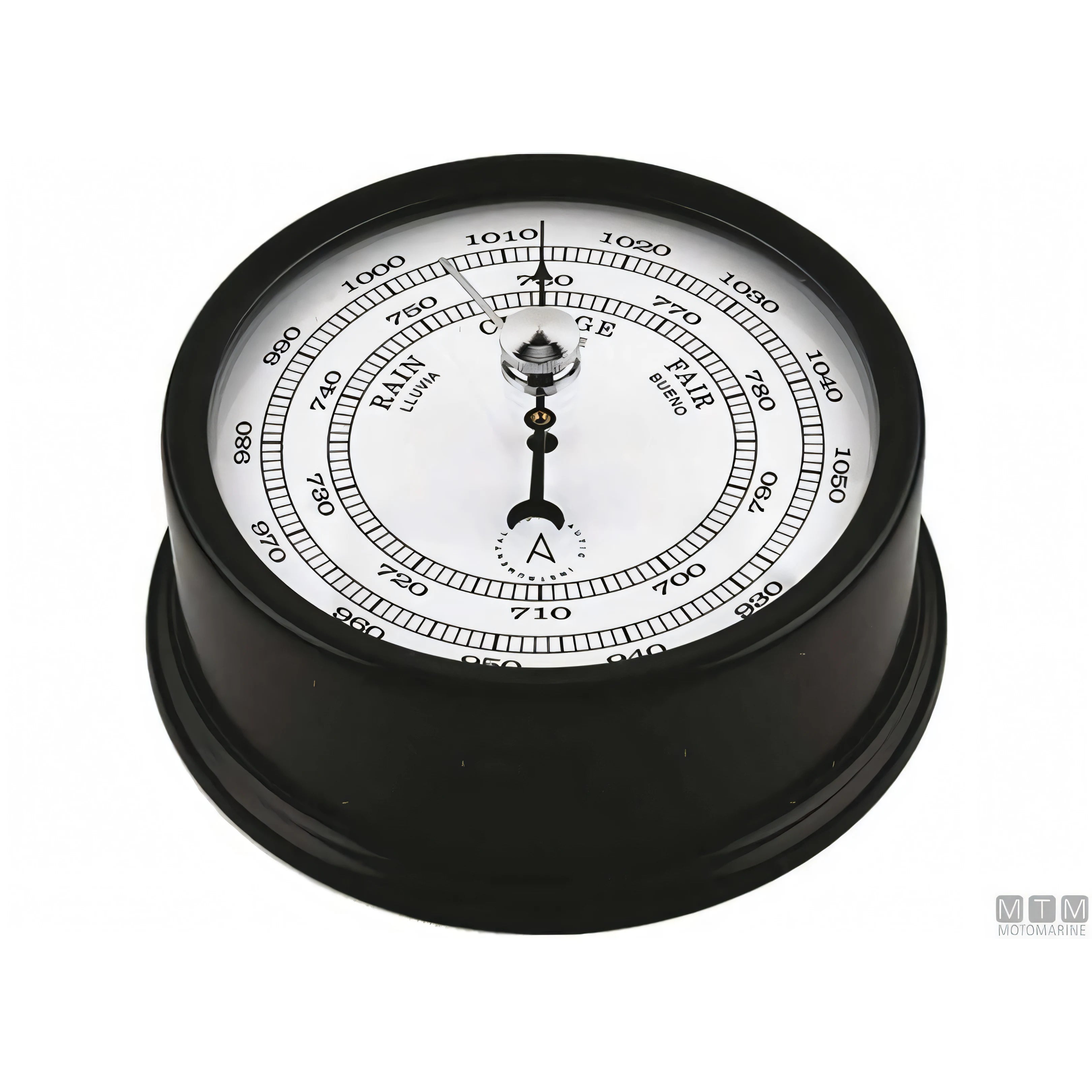 Autonautic strumento meteo Matt Black alluminio nero — Barometro Minor 72mm