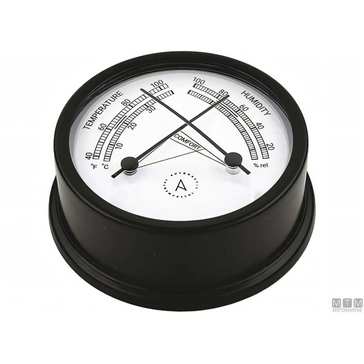 Autonautic strumento meteo Matt Black alluminio nero — Barometro Minor 72mm