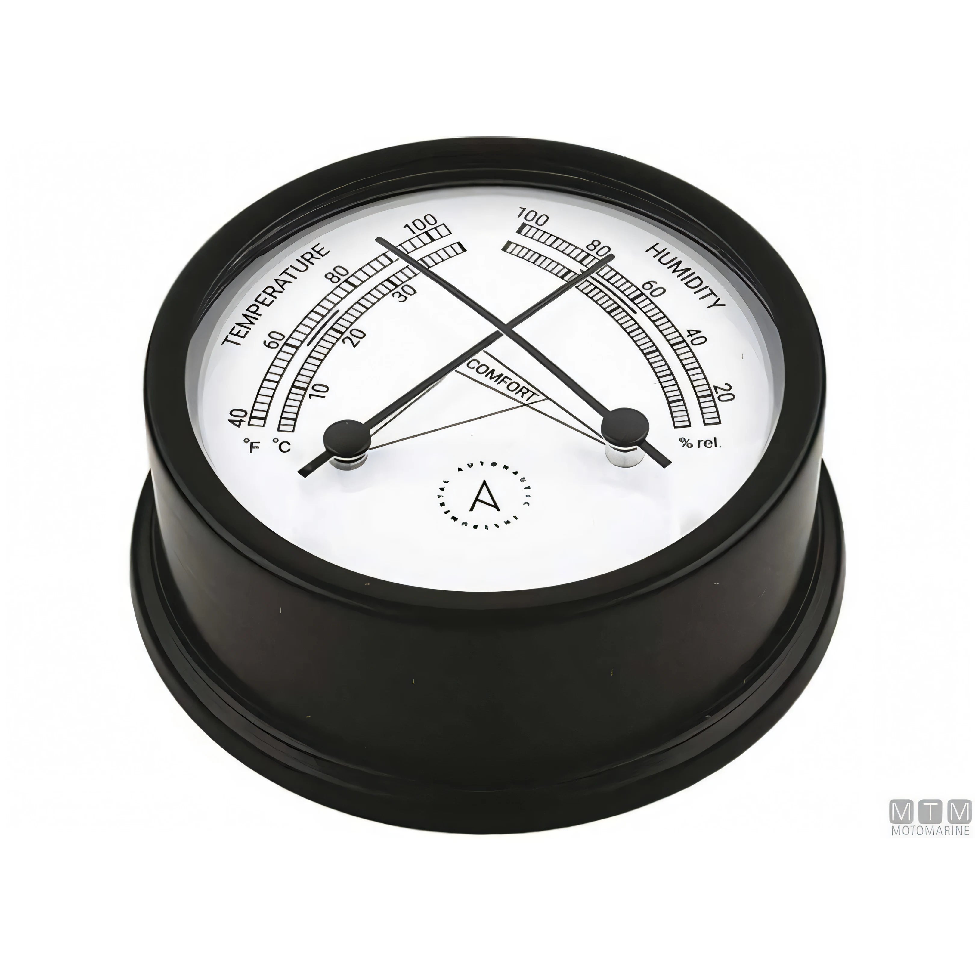 Autonautic strumento meteo Matt Black alluminio nero — Barometro Minor 72mm