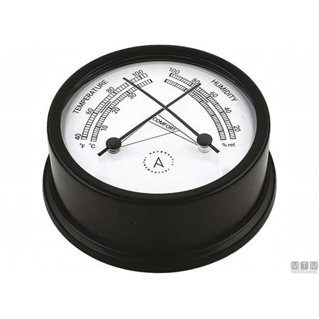 Autonautic strumento meteo Matt Black alluminio nero — Barometro Minor 72mm