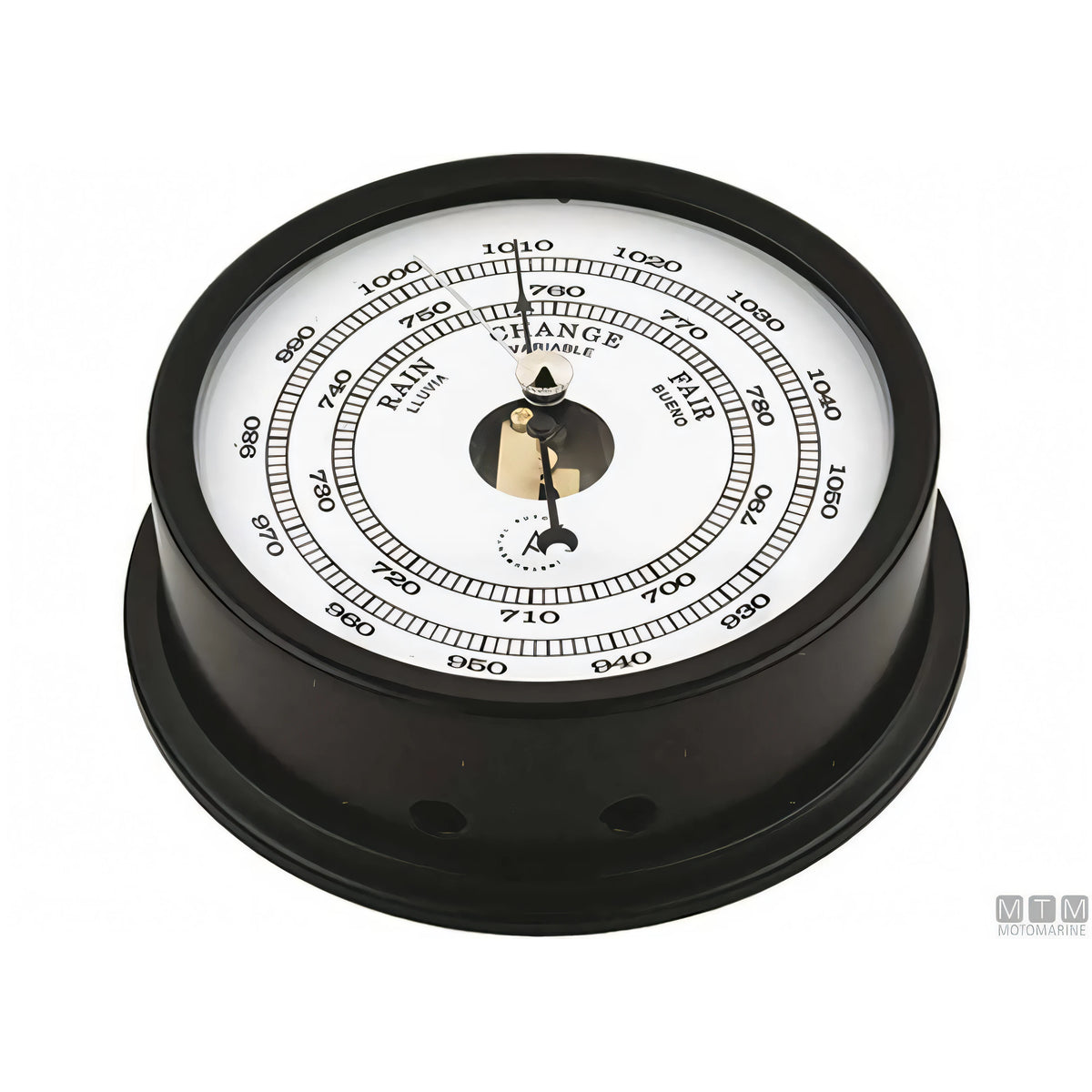 Autonautic strumento meteo Matt Black alluminio nero — Barometro Minor 72mm