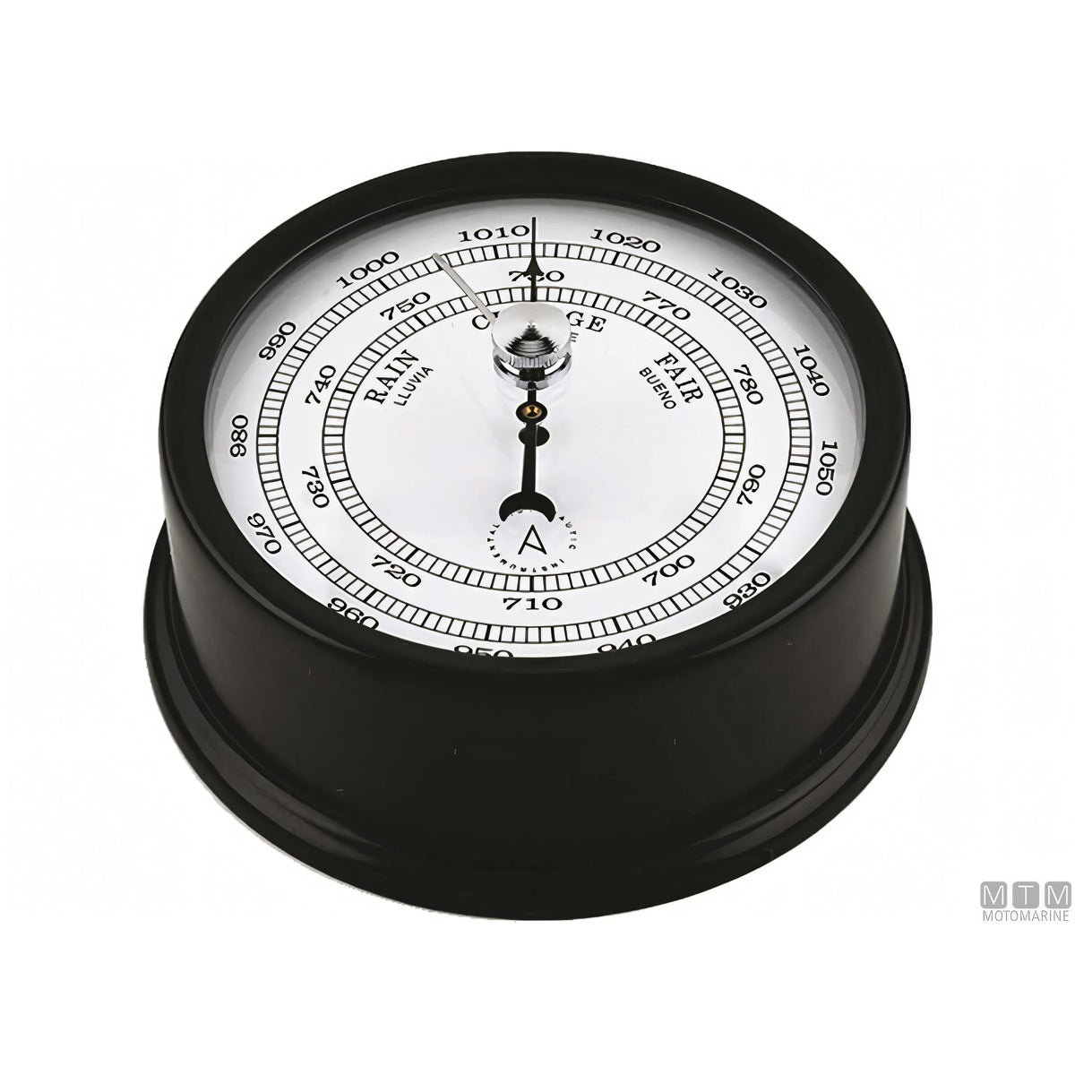 Autonautic strumento meteo Matt Black alluminio nero — Barometro Atlantic 95mm