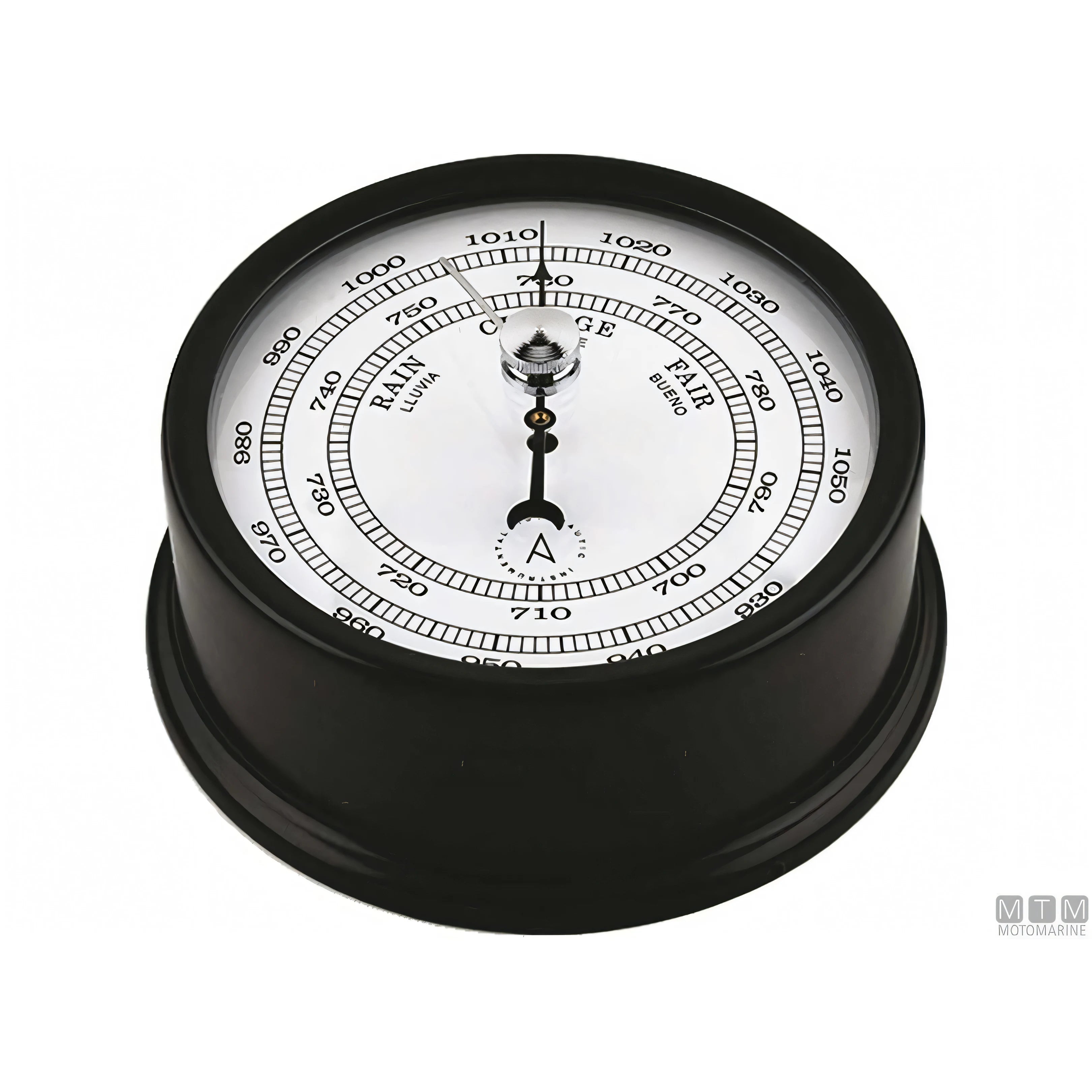 Autonautic strumento meteo Matt Black alluminio nero — Barometro Atlantic 95mm
