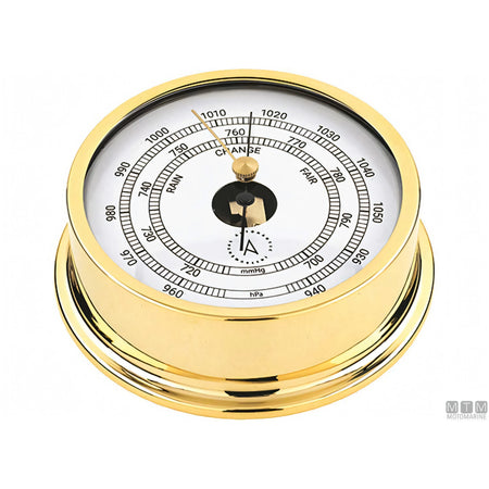 Autonautic strumento meteo nautico ottone lucido — Barometro Pacific 120mm