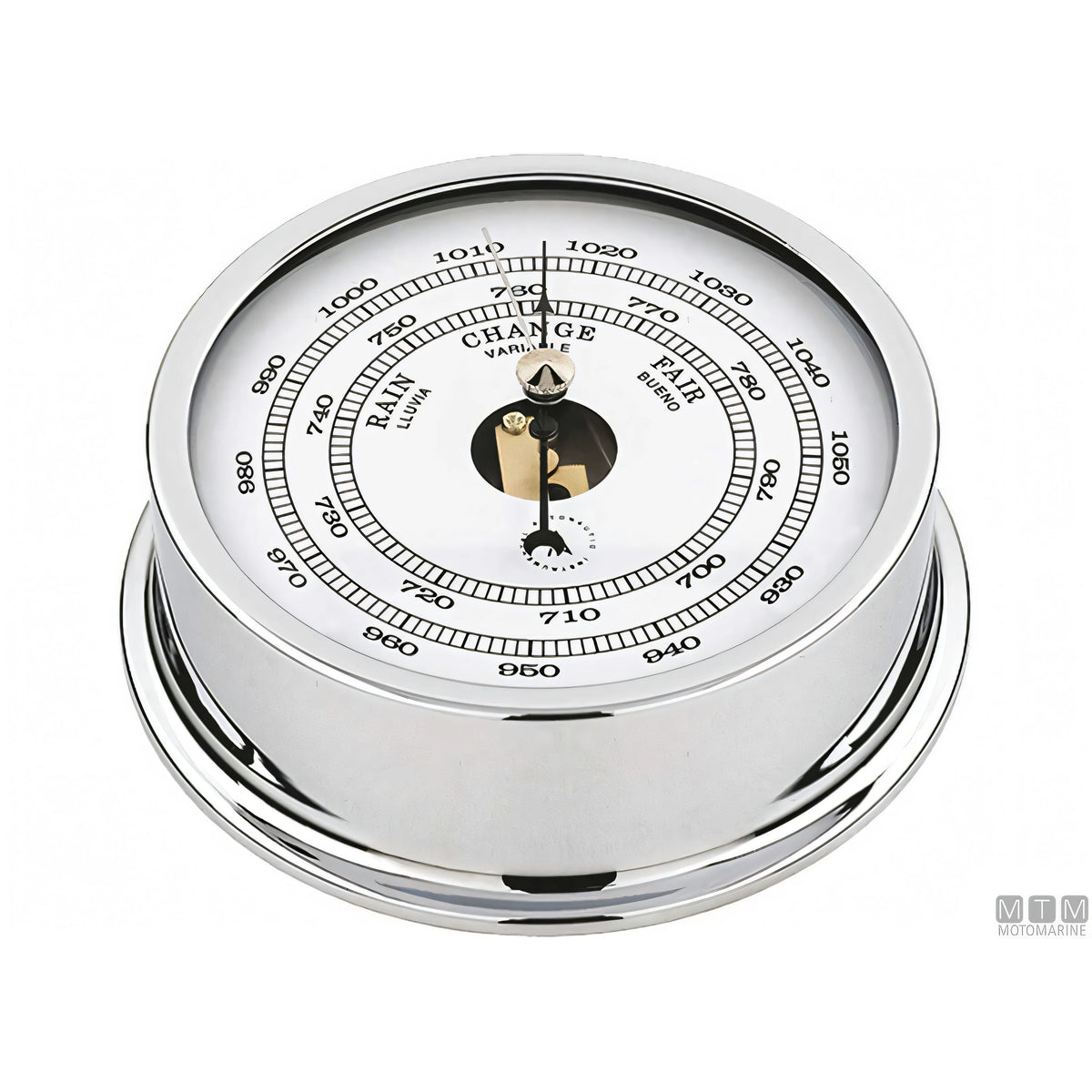 Strumento nautico Autonautic Classic Chrome in ottone cromato — Barometro 120 mm