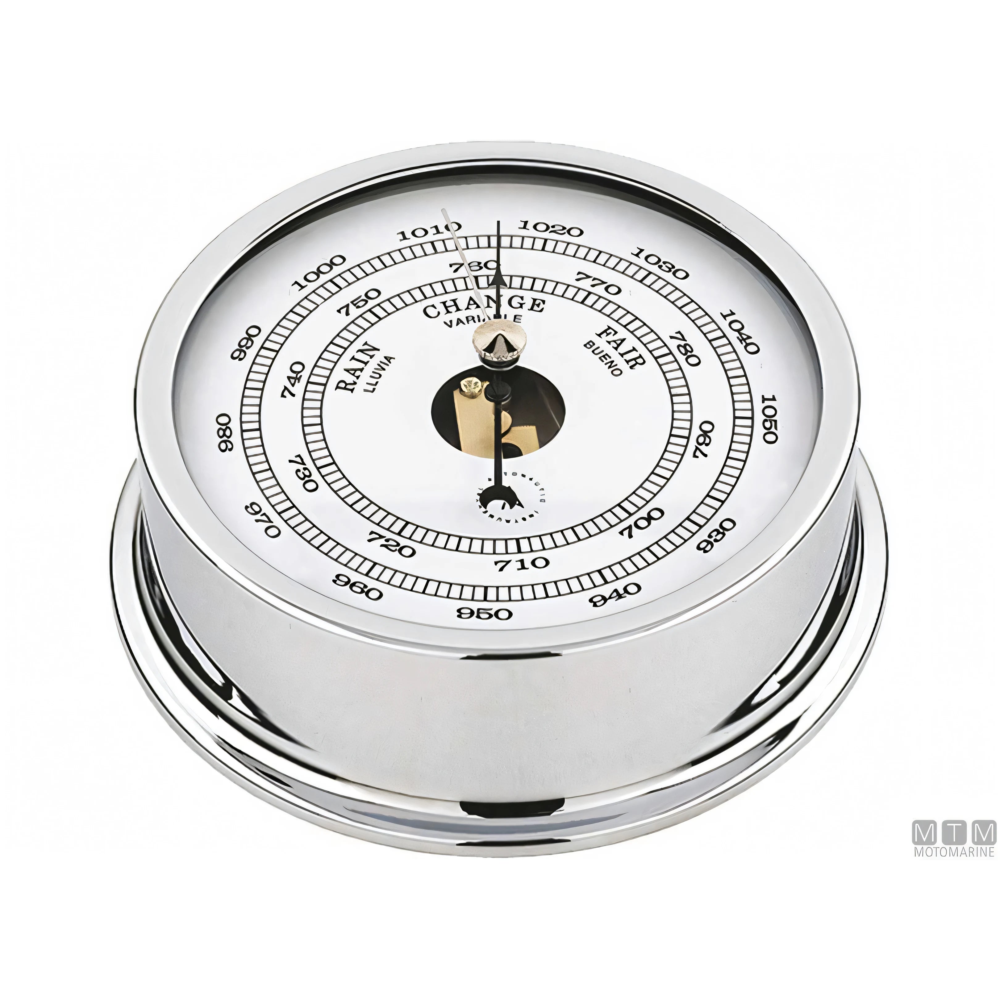 Strumento nautico Autonautic Classic Chrome in ottone cromato — Barometro 120 mm