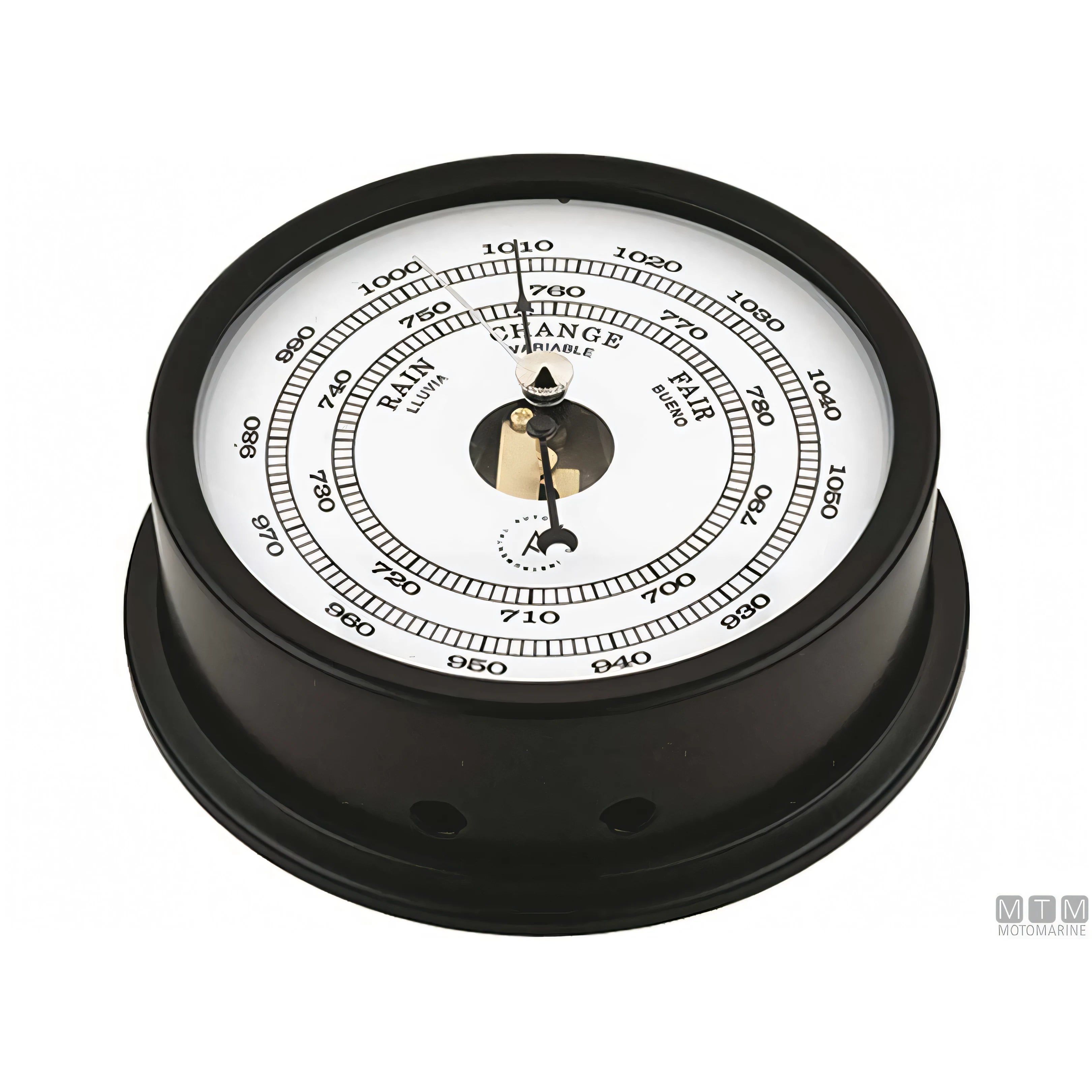 Autonautic strumento meteo Matt Black alluminio nero — Barometro Pacific 120mm