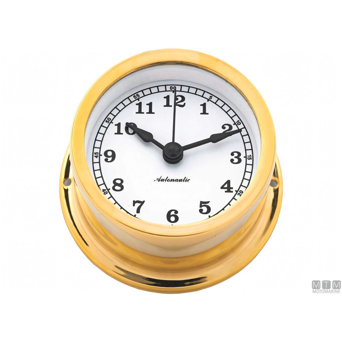 Autonautic strumento meteo nautico ottone lucido — Orologio Minor 72mm