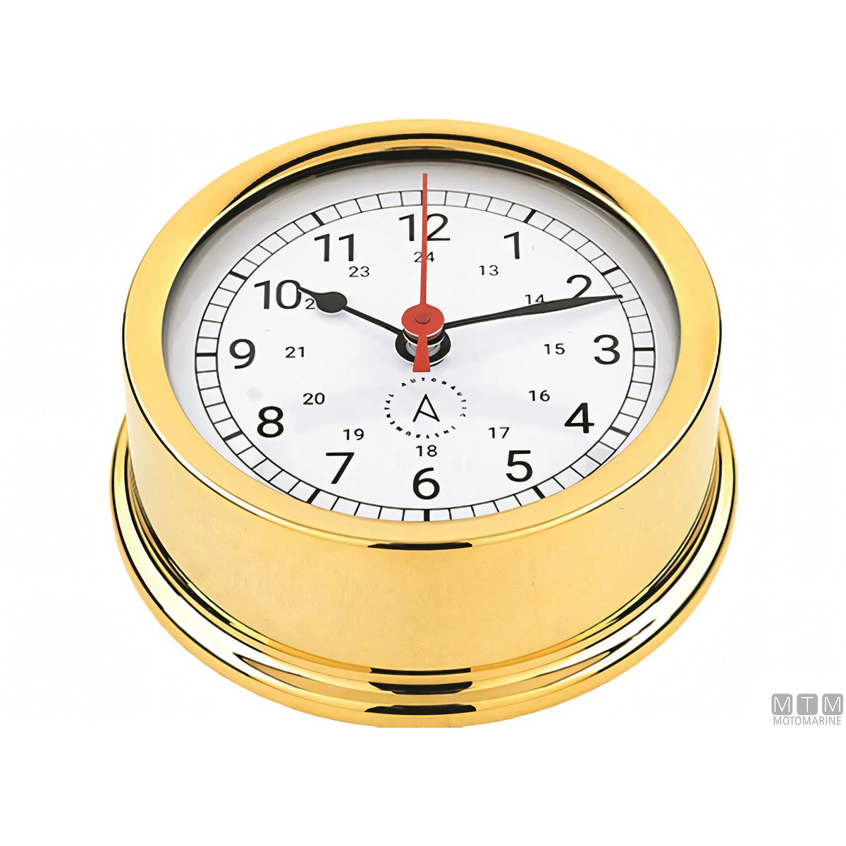 Autonautic strumento meteo nautico ottone lucido — Orologio Atlantic 95mm