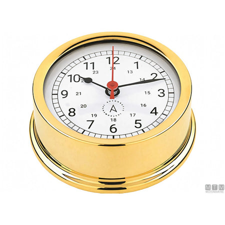 Autonautic strumento meteo nautico ottone lucido — Orologio Atlantic 95mm