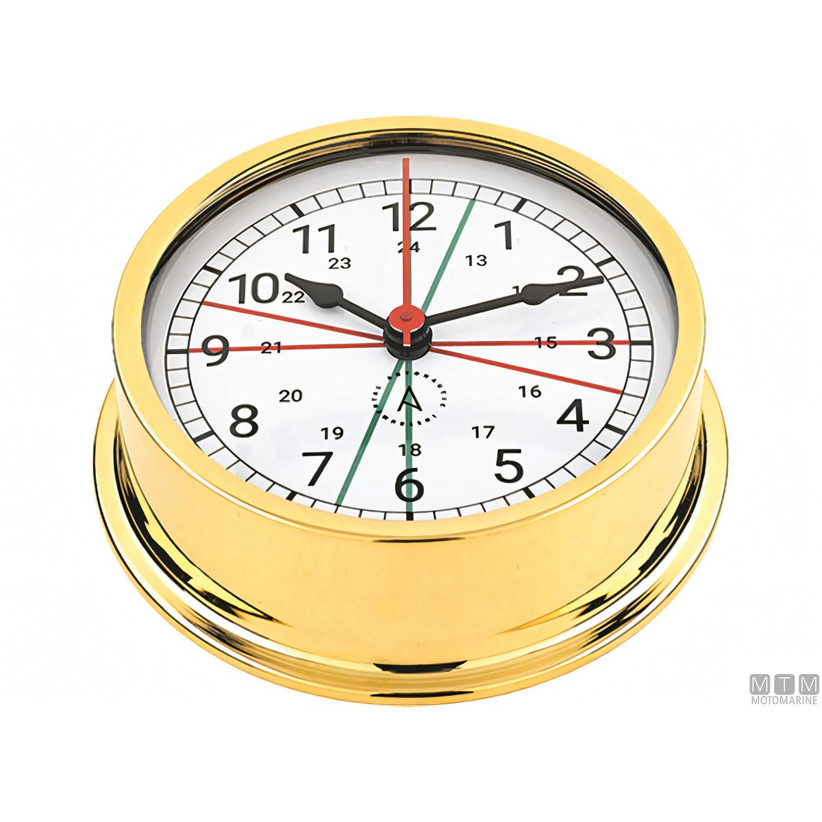 Autonautic strumento meteo nautico ottone lucido — Orologio Silenzioso Pacific 120mm