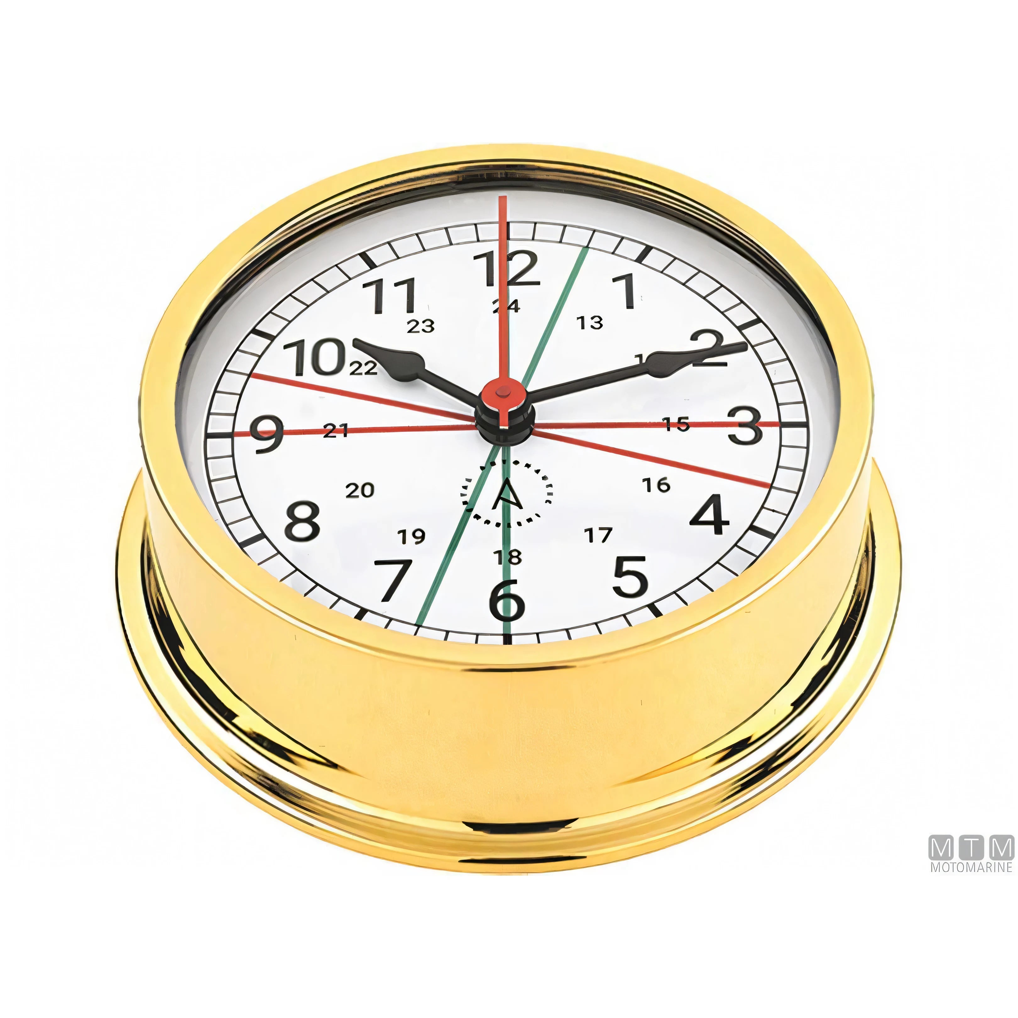 Autonautic strumento meteo nautico ottone lucido — Orologio Silenzioso Pacific 120mm