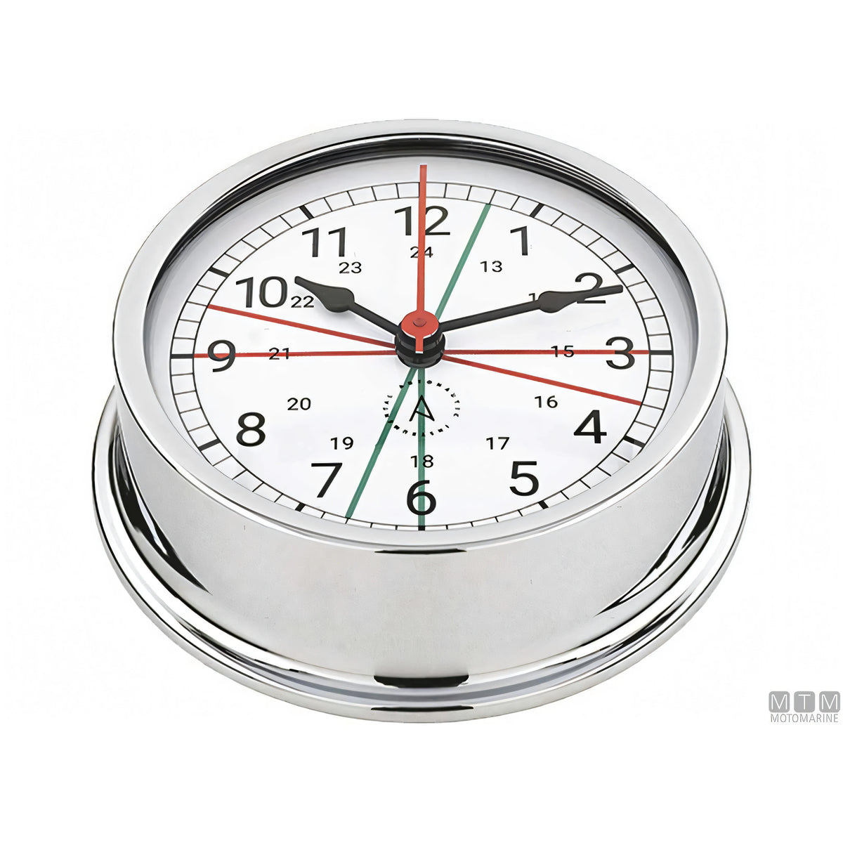 Strumento nautico Autonautic Classic Chrome in ottone cromato — Orologio silenzio radio 120 mm