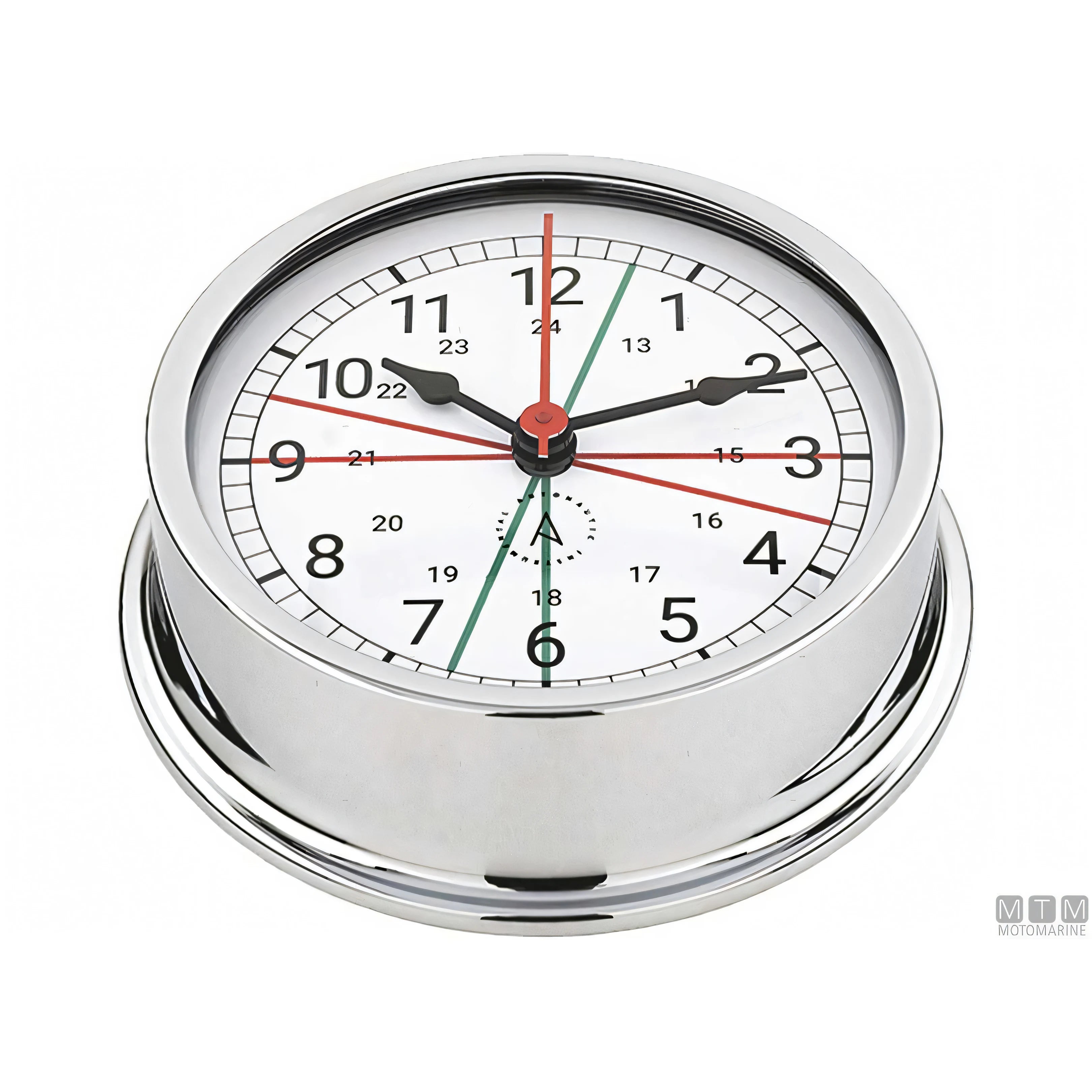 Strumento nautico Autonautic Classic Chrome in ottone cromato — Orologio silenzio radio 120 mm