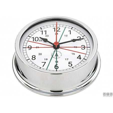 Strumento nautico Autonautic Classic Chrome in ottone cromato — Orologio silenzio radio 120 mm