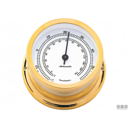 Autonautic strumento meteo nautico ottone lucido — Termometro Minor 72mm