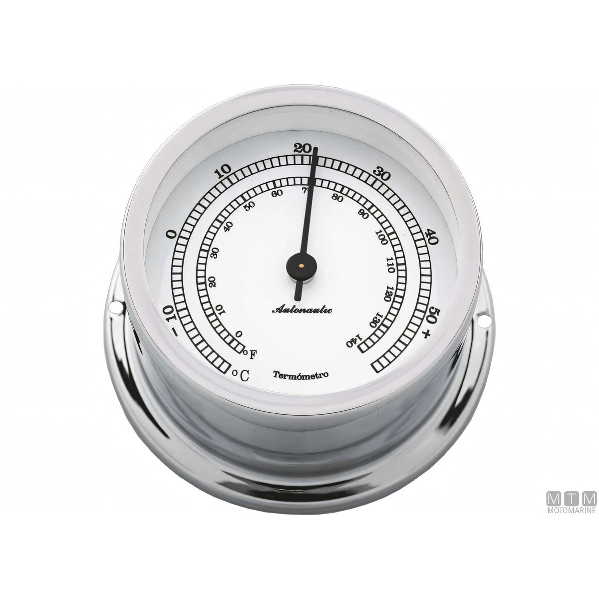 Strumento nautico Autonautic Classic Chrome in ottone cromato — Termometro 72 mm