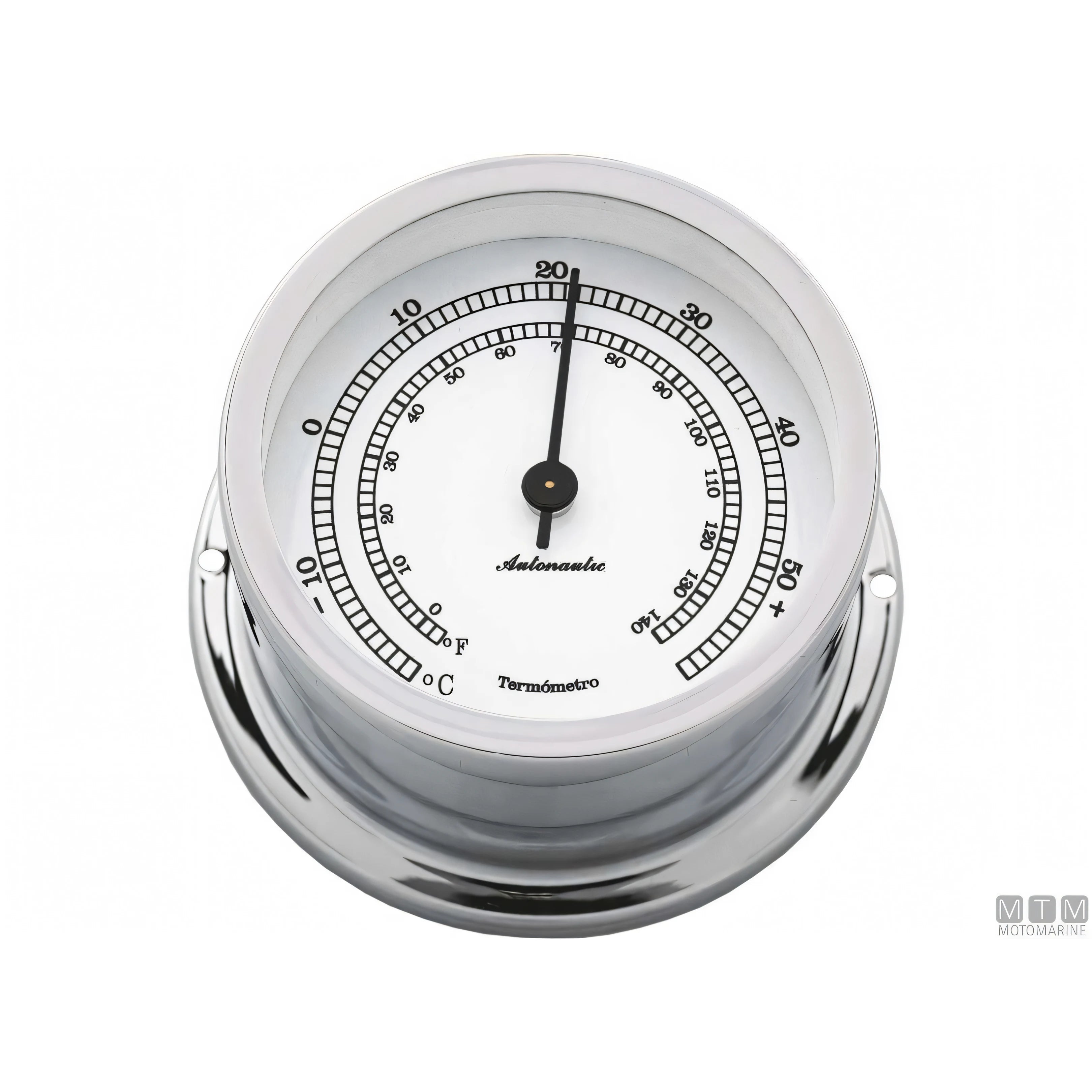 Strumento nautico Autonautic Classic Chrome in ottone cromato — Termometro 72 mm