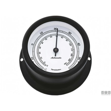 Autonautic strumento meteo Matt Black alluminio nero — Termometro Minor 72mm