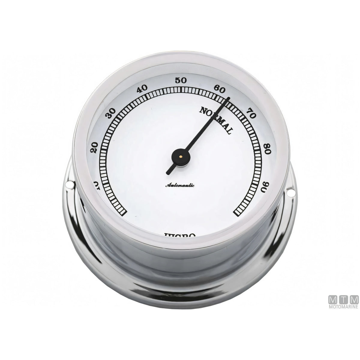 Strumento nautico Autonautic Classic Chrome in ottone cromato — Igrometro 72 mm