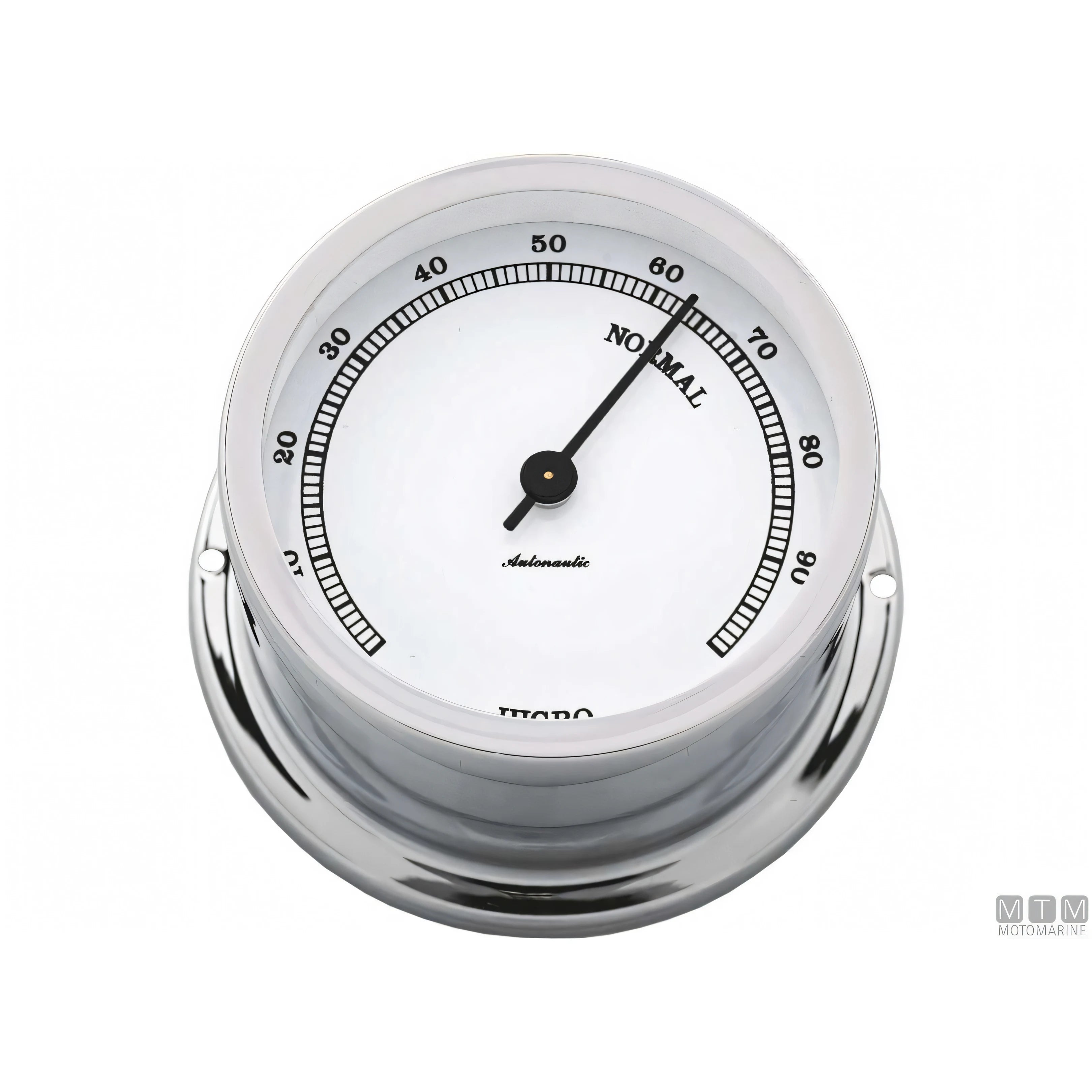 Strumento nautico Autonautic Classic Chrome in ottone cromato — Igrometro 72 mm