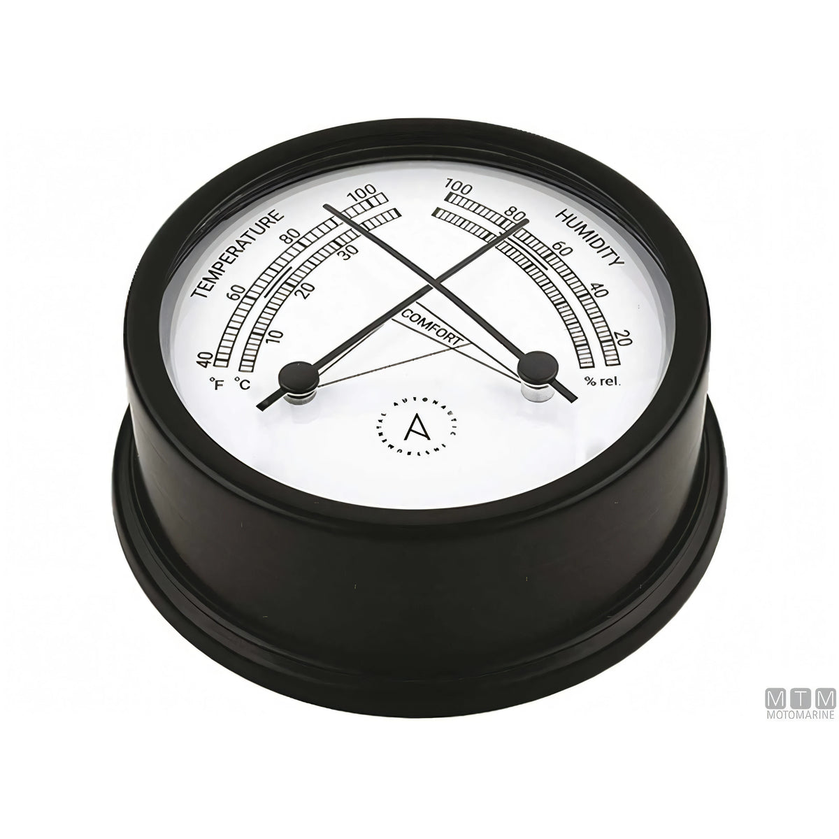 Autonautic strumento meteo Matt Black alluminio nero — Termo-Igrometro Atlantic 95mm