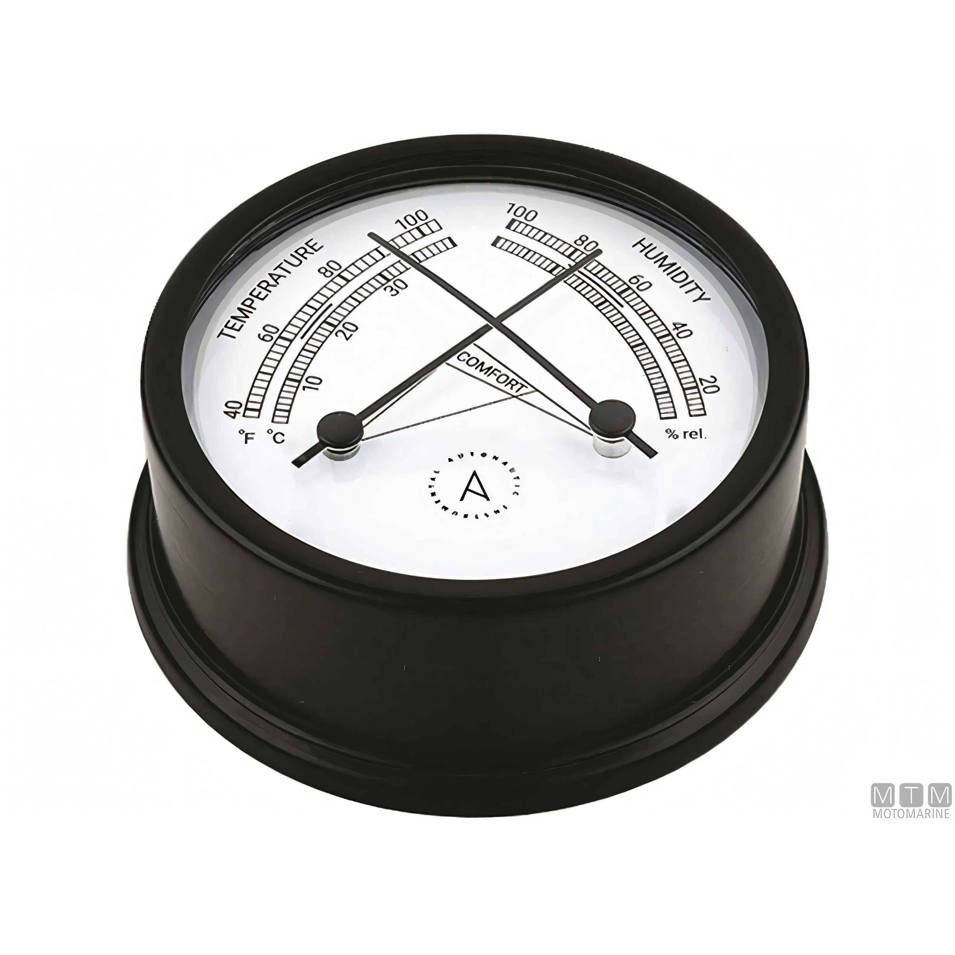 Autonautic strumento meteo Matt Black alluminio nero — Termo-Igrometro Atlantic 95mm