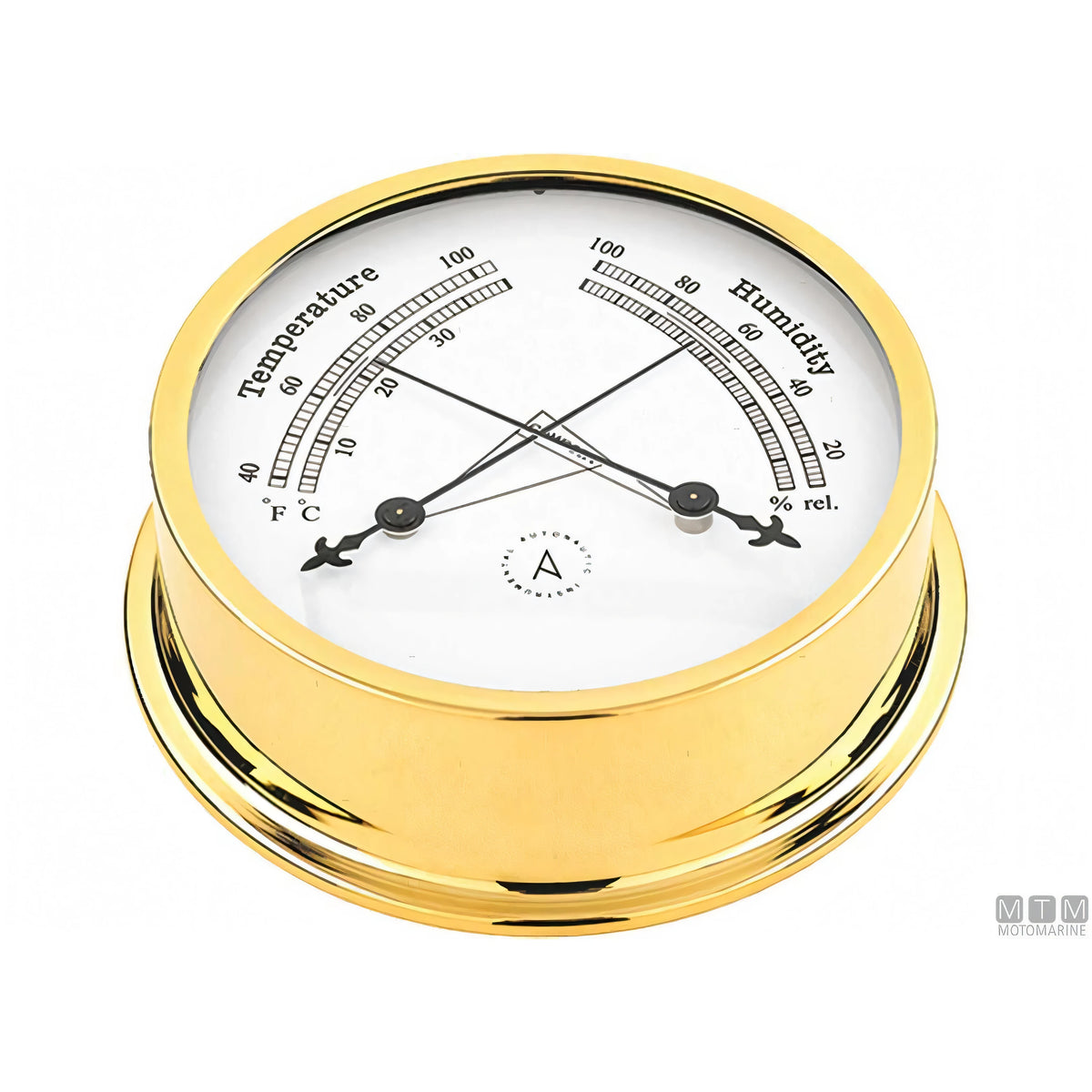 Autonautic strumento meteo nautico ottone lucido — Termo-Igrometro Pacific 120mm