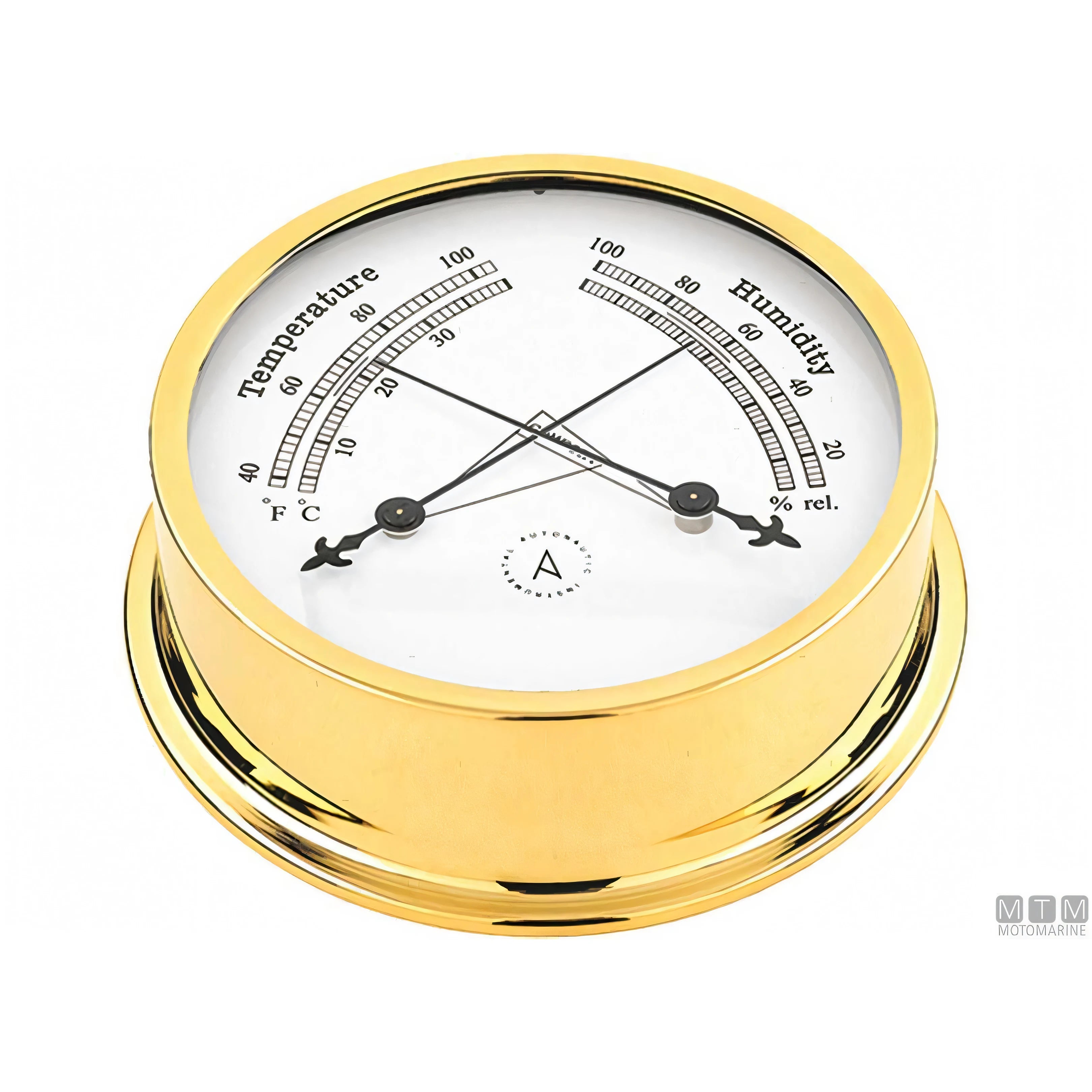 Autonautic strumento meteo nautico ottone lucido — Termo-Igrometro Pacific 120mm