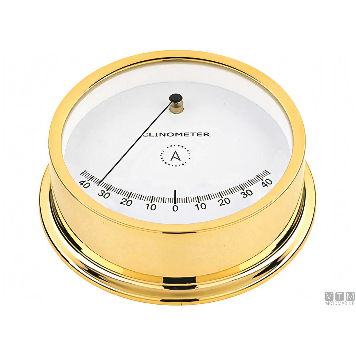 Autonautic strumento meteo nautico ottone lucido — Inclinometro Pacific 120mm